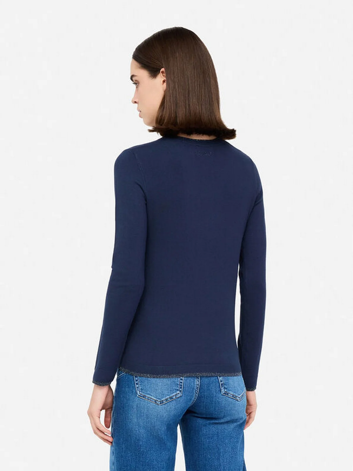 LIU JO WHITE Maglia Donna  WXX055MS49I 93921 BLU NAVY - Image 6
