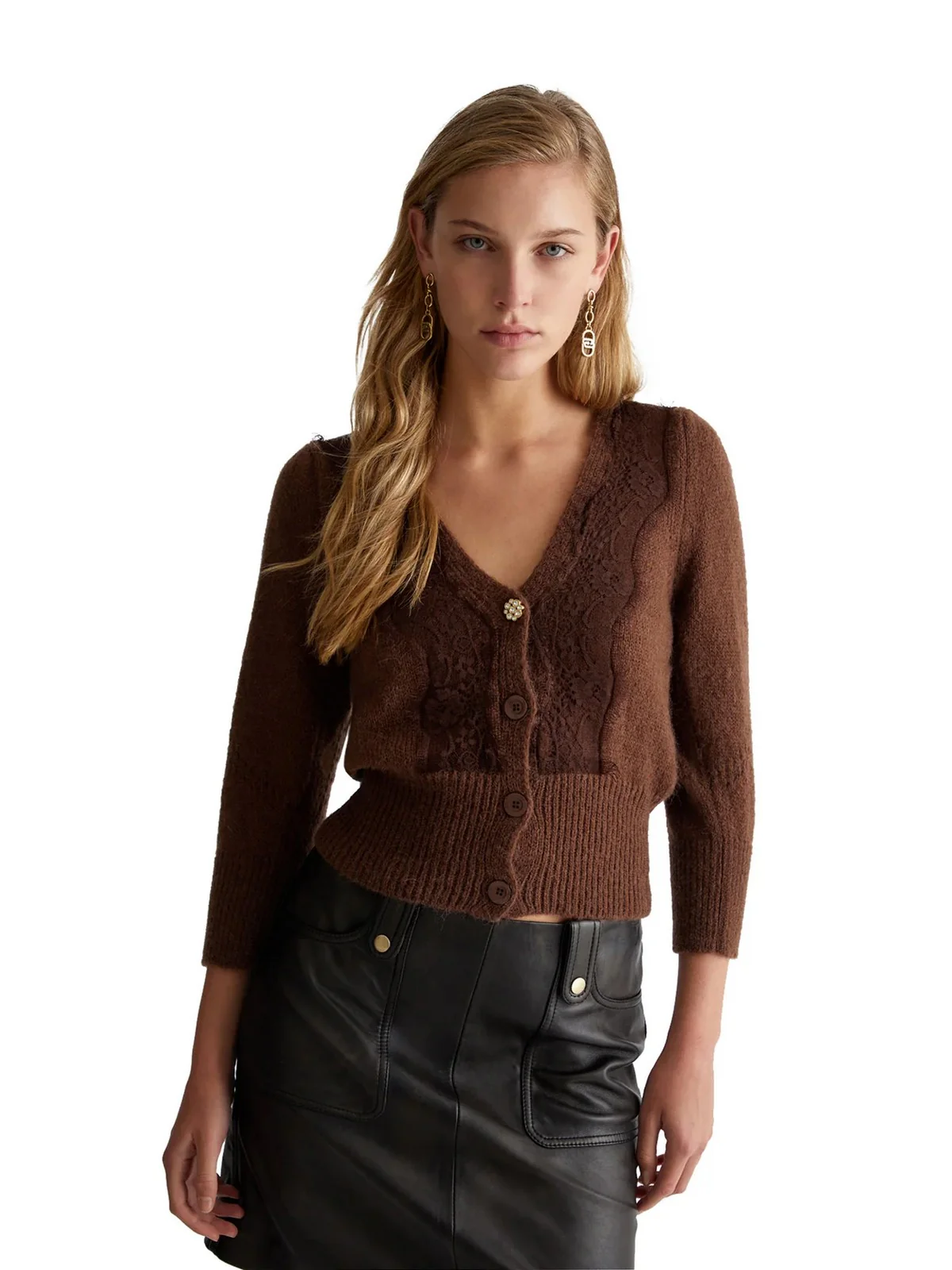 LIU JO WHITE Maglieria Donna WF4331MAG71 91218 Marrone - Image 2