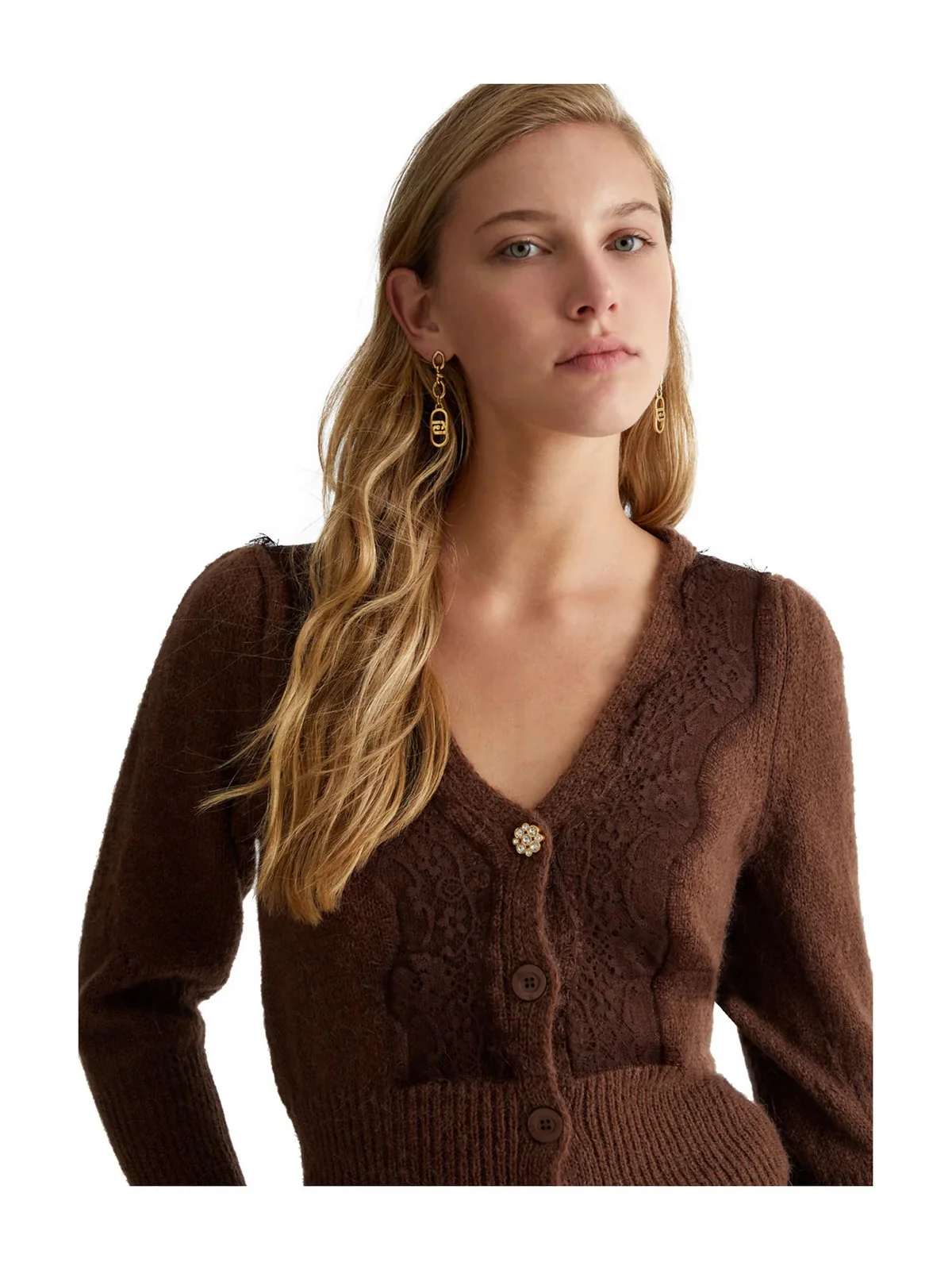 LIU JO WHITE Maglieria Donna WF4331MAG71 91218 Marrone - Image 4