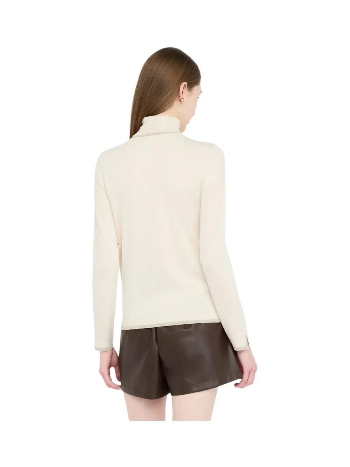 LIU JO WHITE Maglione dolcevita Donna  MF5229MS49I 10701 BIANCO LANA - Image 2