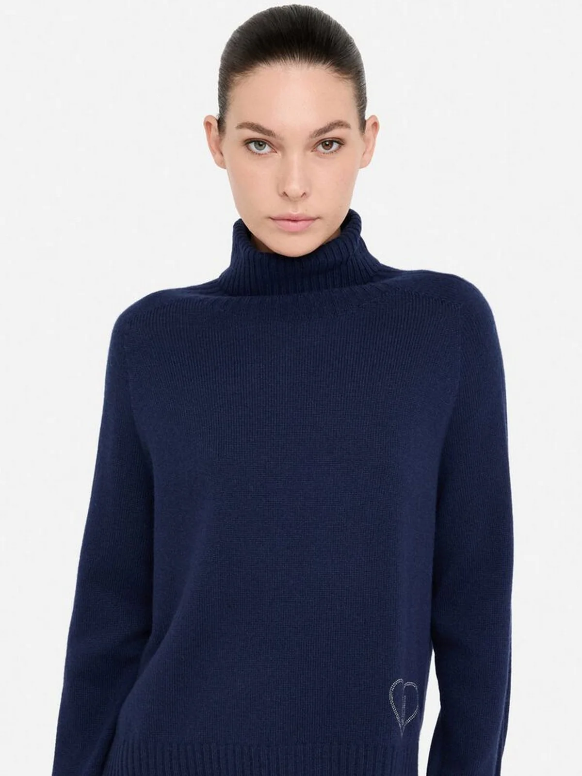 LIU JO WHITE Maglione dolcevita Donna  MF5445MS76L 93932 Navel blue - Image 2