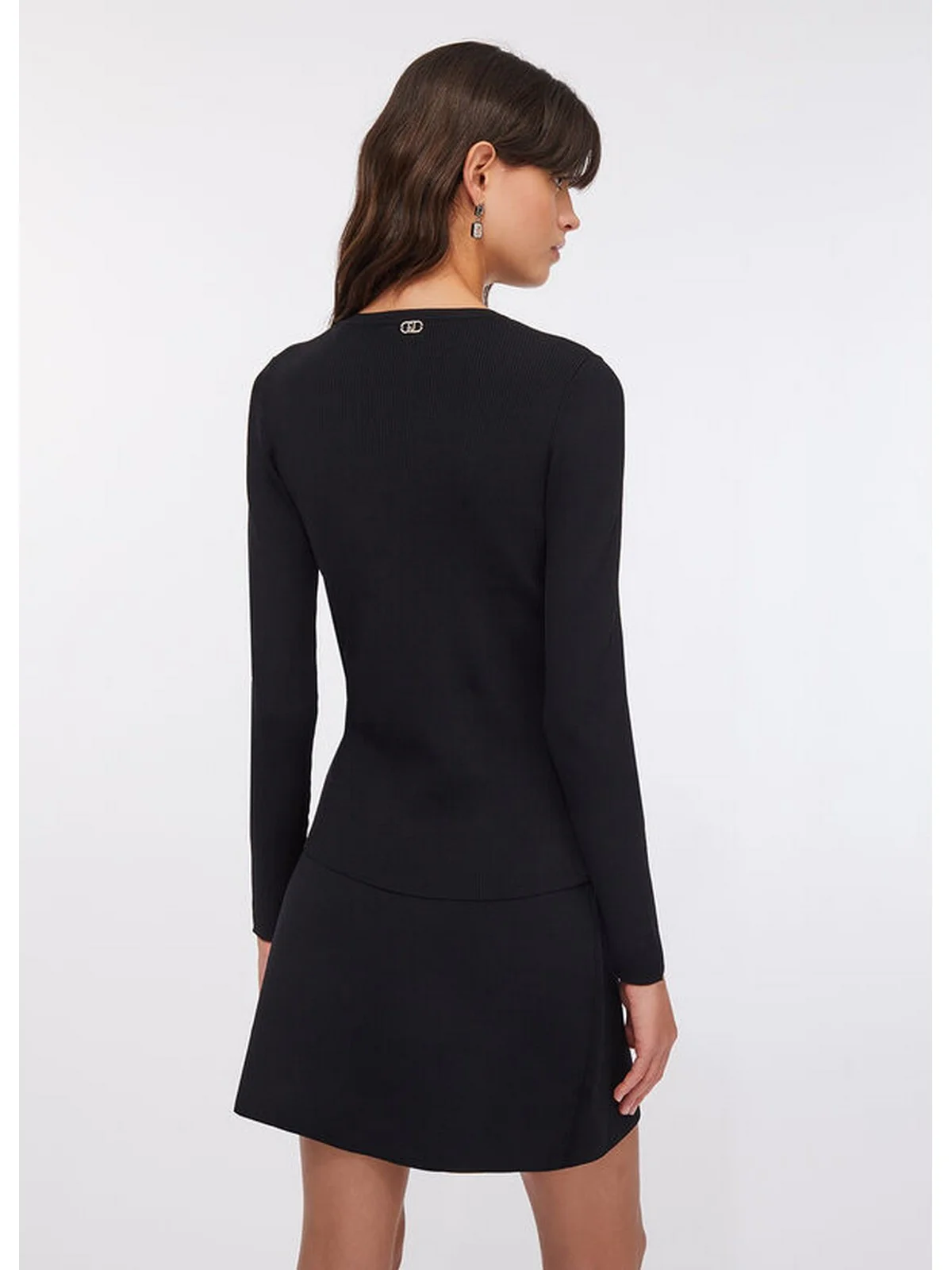 LIU JO WHITE Maglione Donna  MF5042MS55N 22222 Nero - Image 3