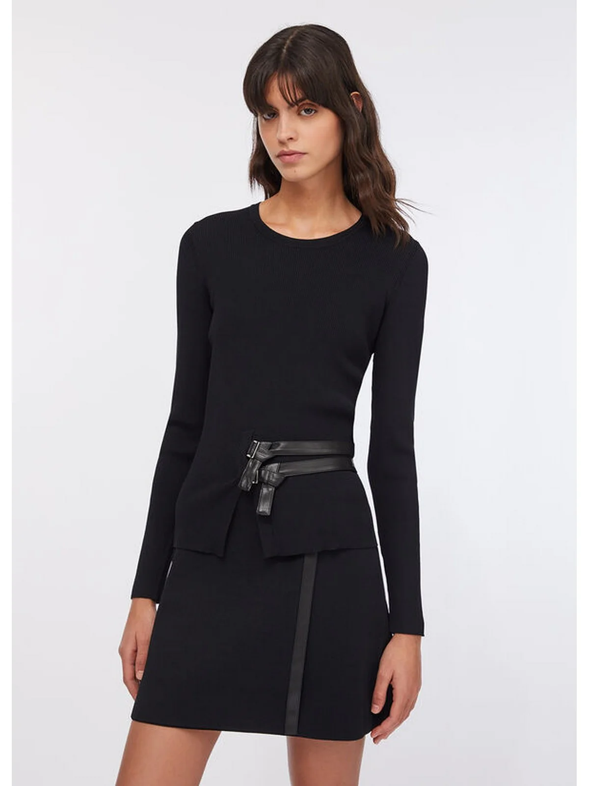 LIU JO WHITE Maglione Donna  MF5042MS55N 22222 Nero - Image 4