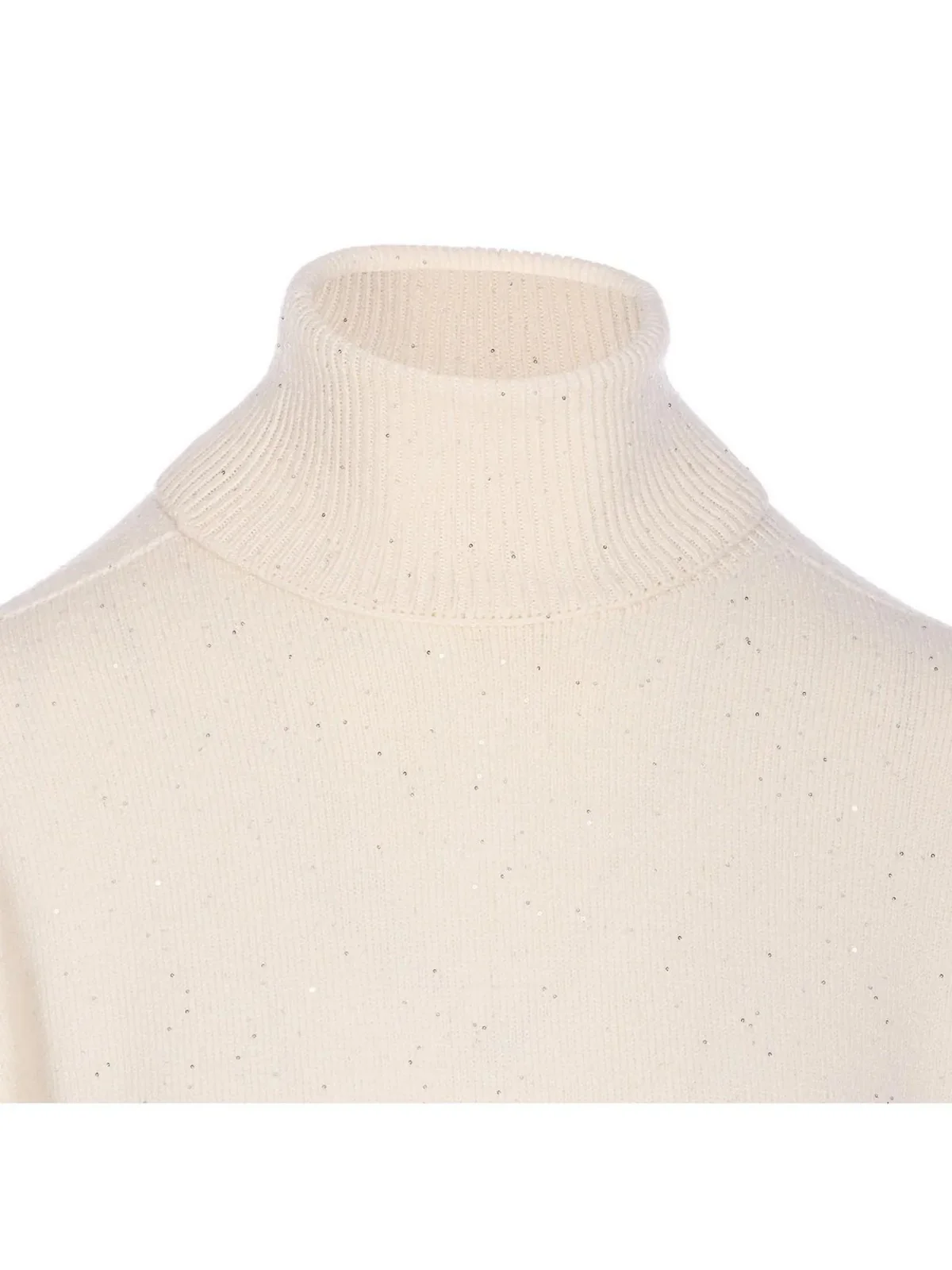 LIU JO WHITE Maglione Donna  MF5234MA27R W9167 Bianco lana met. - Image 3