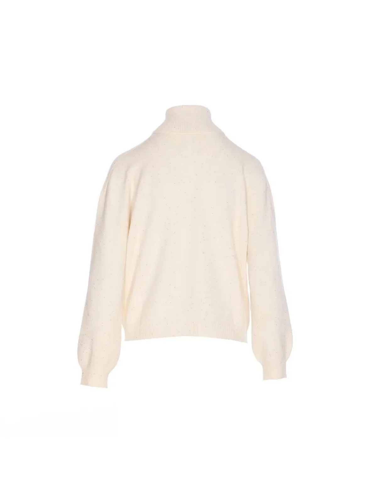 LIU JO WHITE Maglione Donna  MF5234MA27R W9167 Bianco lana met. - Image 4