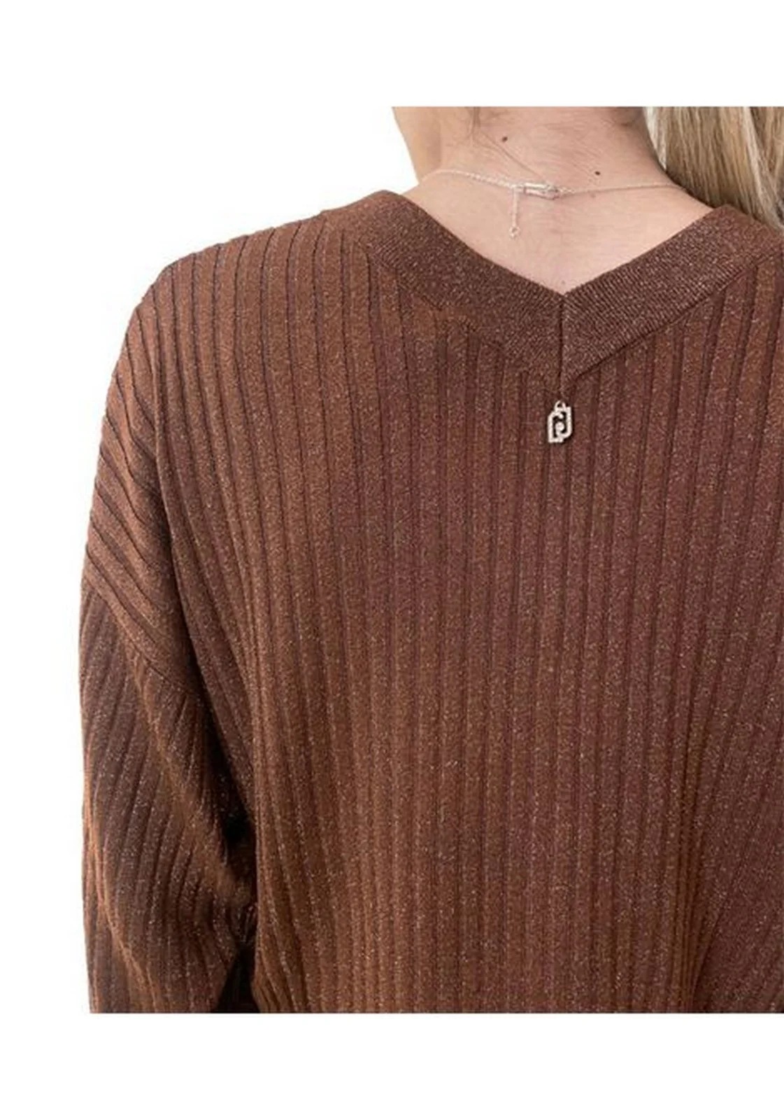 LIU JO WHITE Maglione Donna  MF5390MS46J A4305 Toasted coconut met - Image 2