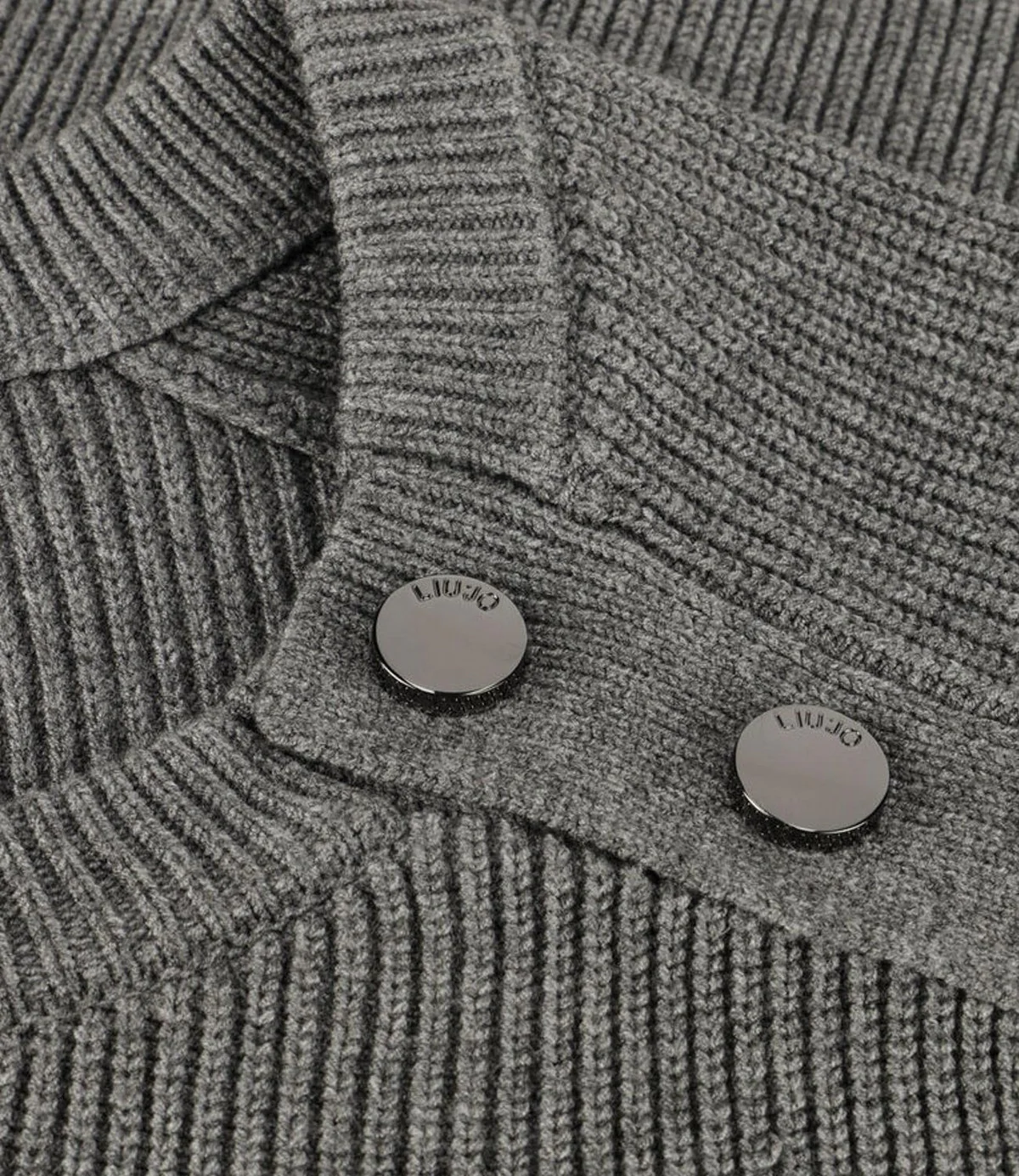 LIU JO WHITE Maglione Donna  MF5396MS99E 02050 GRIGIO MD.MELANGE - Image 2