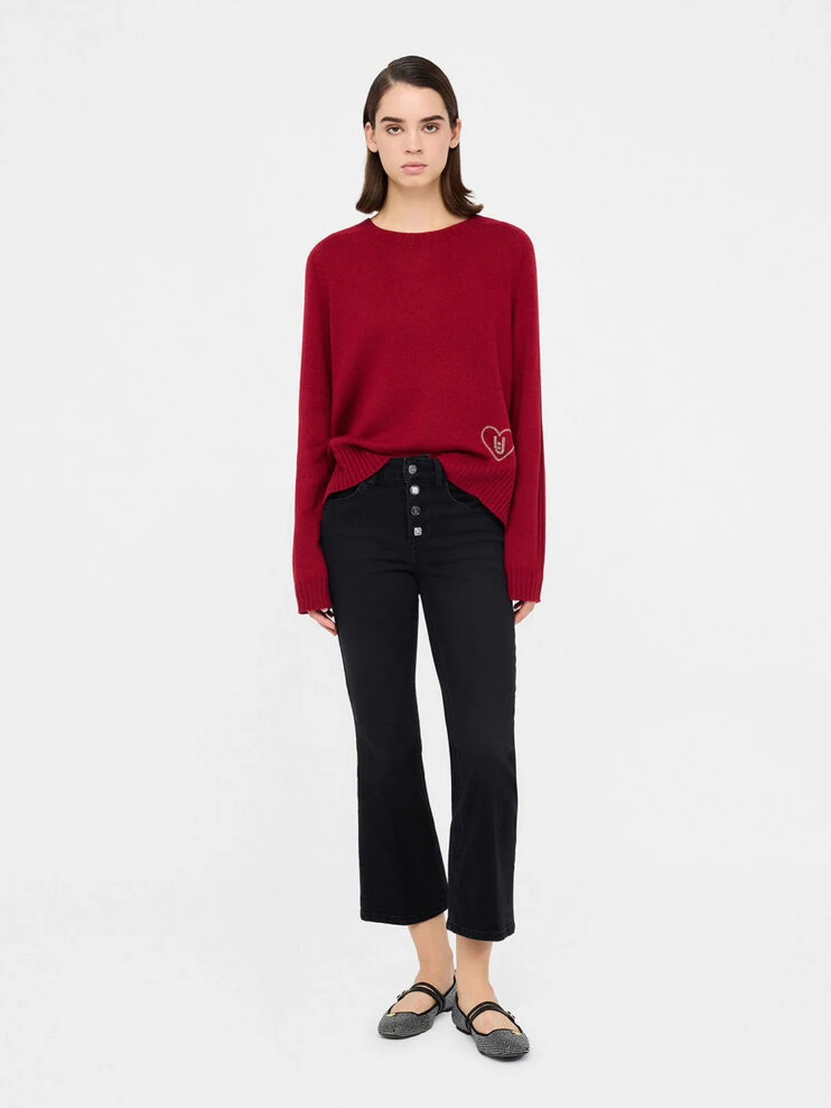 LIU JO WHITE Maglione Donna MF5444MS76L 91650 Pepper - Image 5