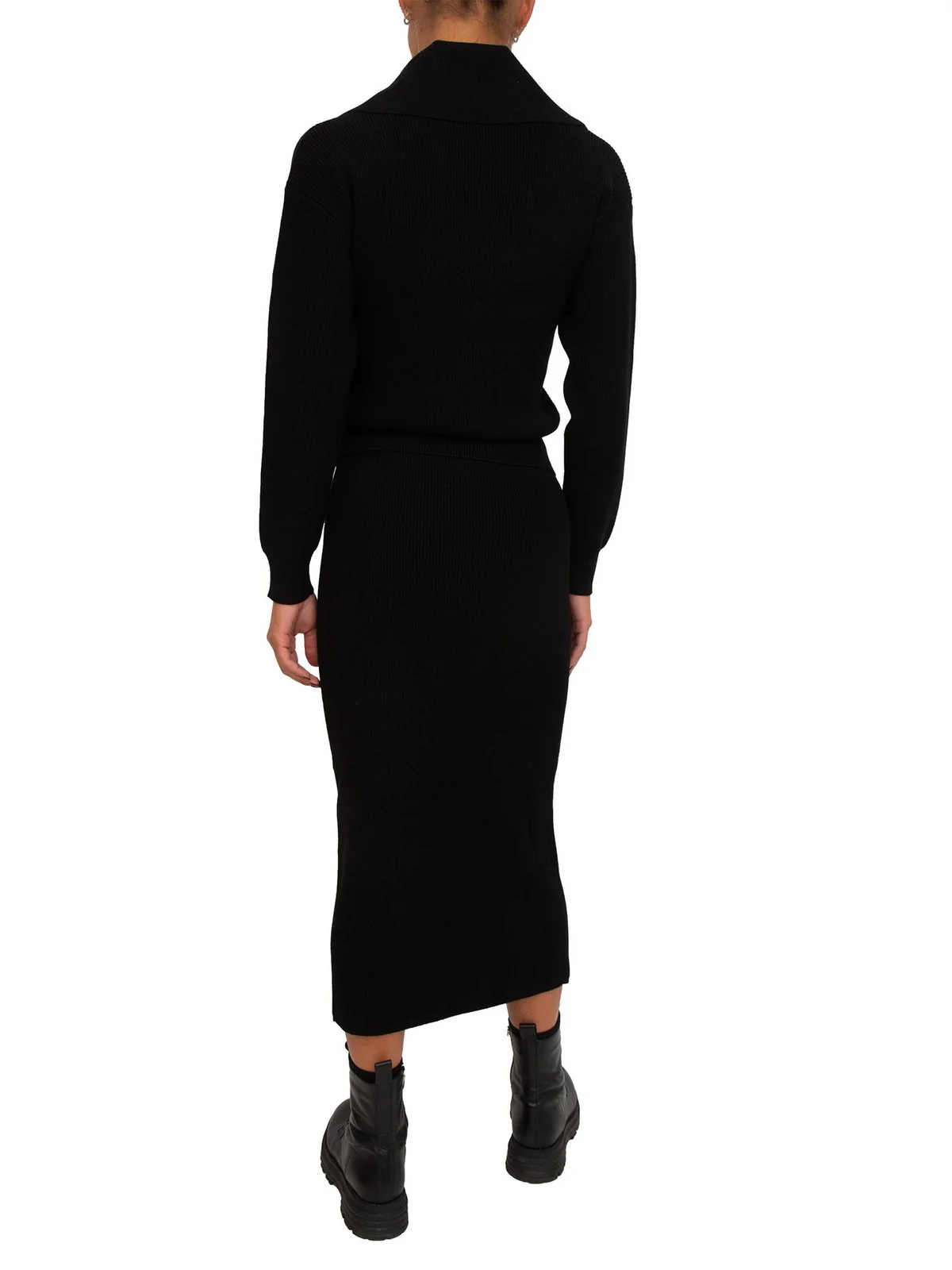 LIU JO WHITE Set Maglia/Gonna Donna  MF5462MS99E 22222 Nero - Image 11