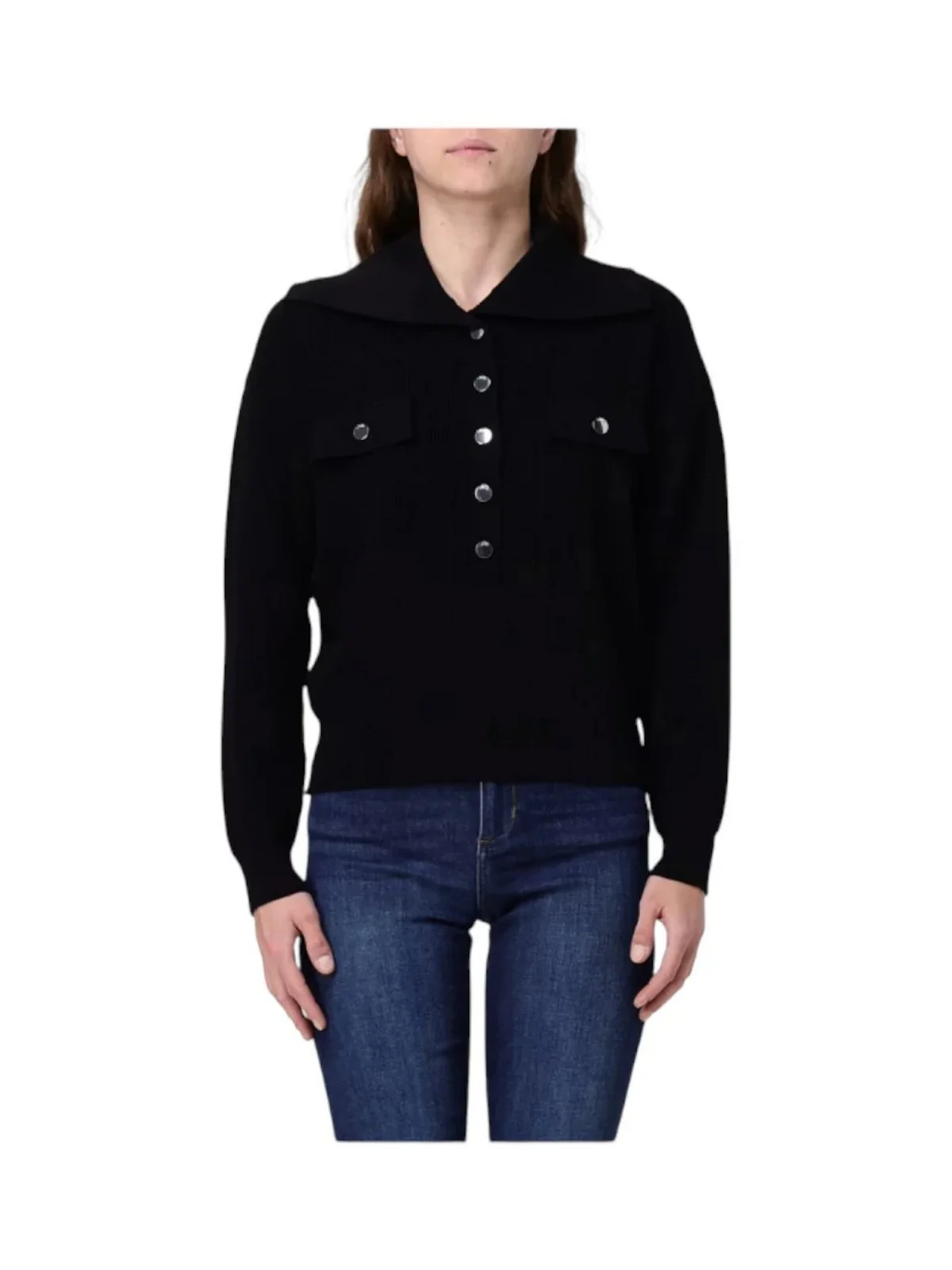 LIU JO WHITE Set Maglia/Gonna Donna  MF5462MS99E 22222 Nero - Image 7