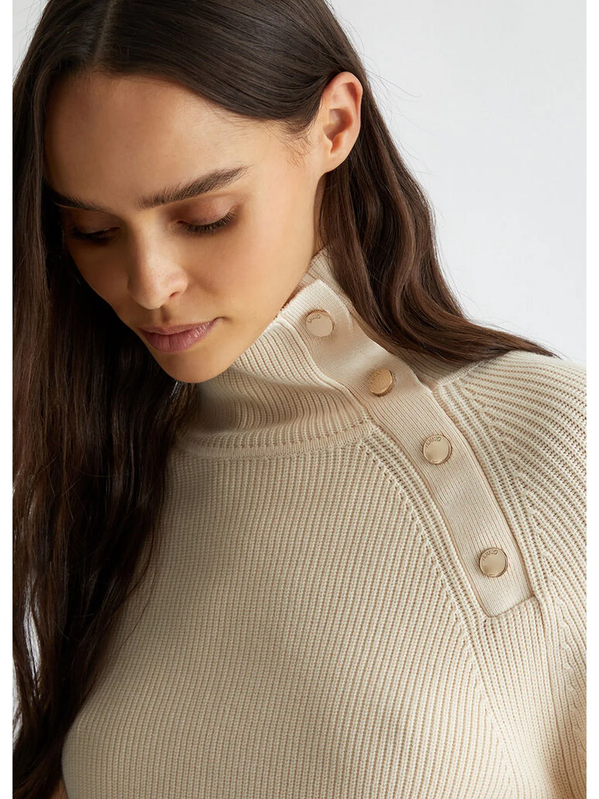 LIU JO WHITE Maglione Donna  WF4475MS99E 20304 Beige - Image 4