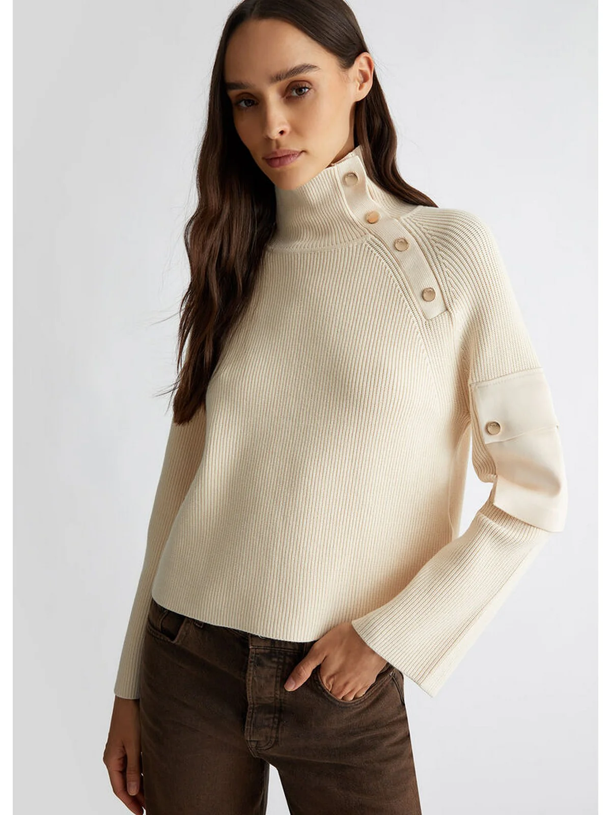 LIU JO WHITE Maglione Donna  WF4475MS99E 20304 Beige - Image 5