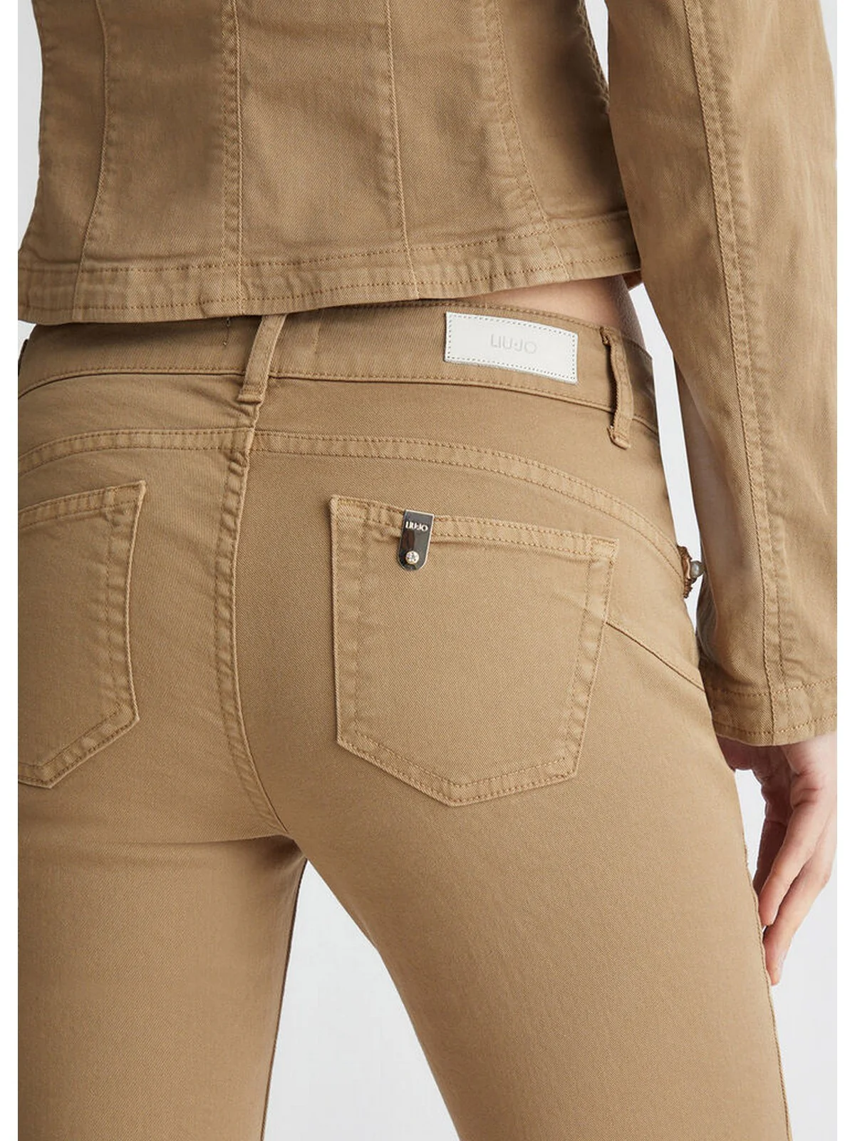 LIU JO WHITE Pantalone Donna  MA4277T3489 71022 Beige - Image 4