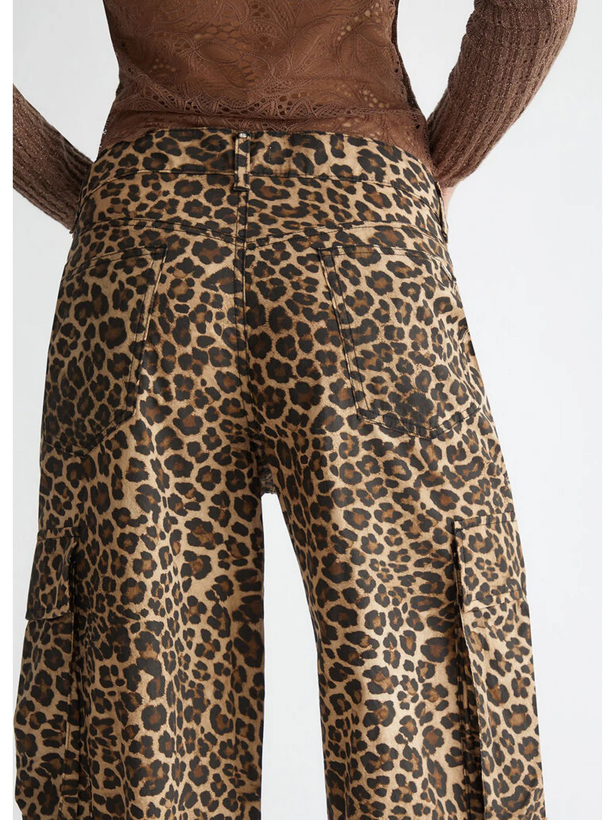 LIU JO WHITE Pantalone Donna  MA4282T3844 N9216 Marrone - Image 3