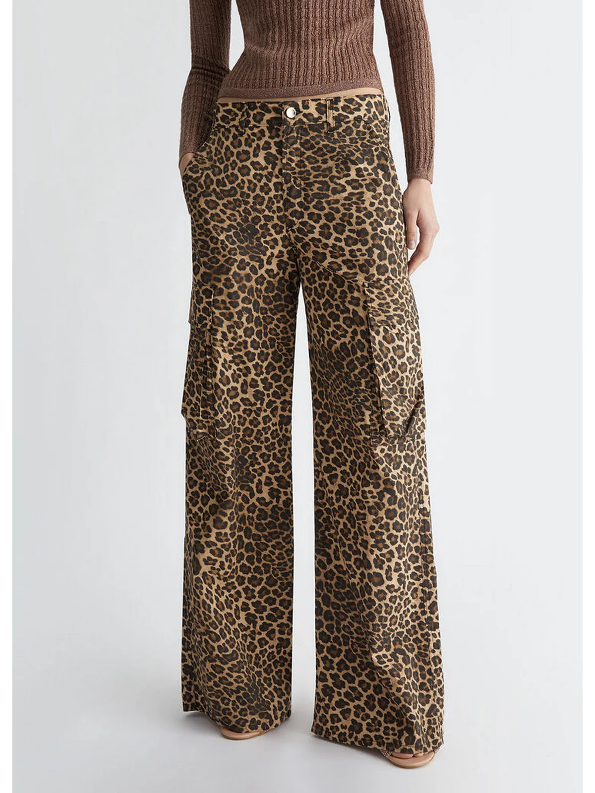 LIU JO WHITE Pantalone Donna  MA4282T3844 N9216 Marrone - Image 4