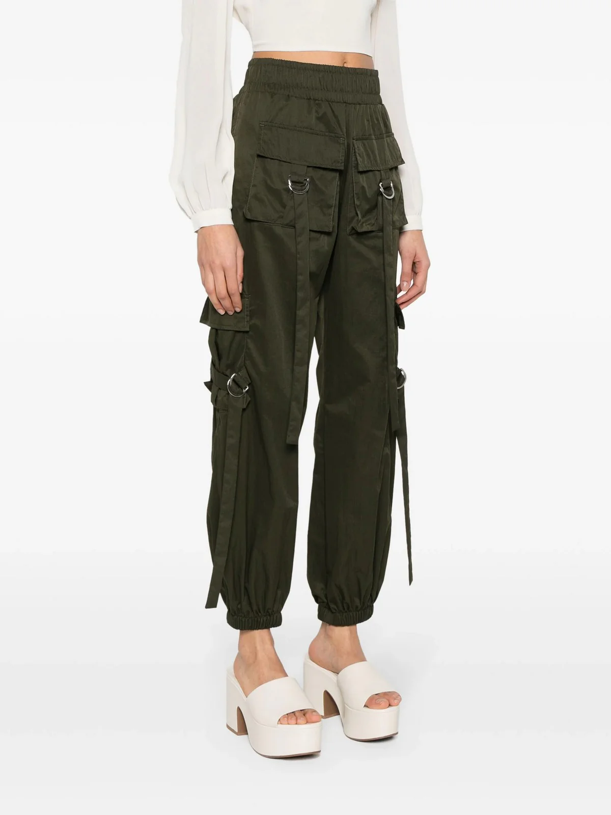 LIU JO WHITE Pantalone Donna  MA4285T4433 X0542 Verde - Image 3