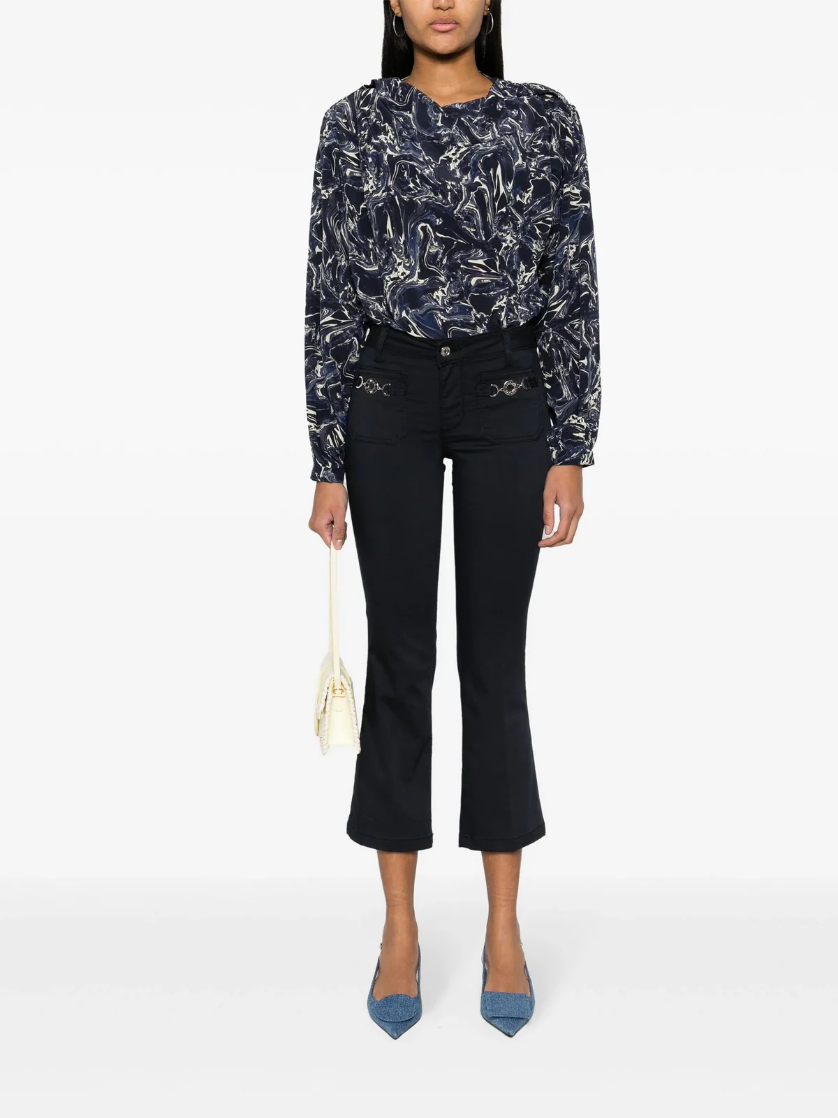LIU JO WHITE Pantalone Donna  MA4291T7144 93921 Blu - Image 2