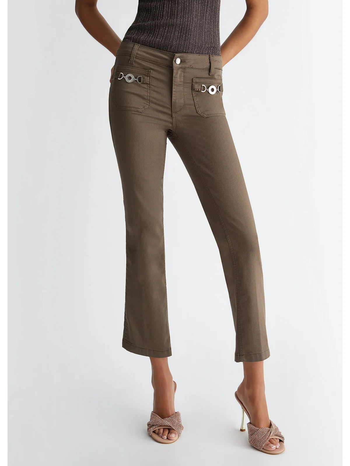 LIU JO WHITE Pantalone Donna  MA4291T7144 X0542 Verde - Image 2