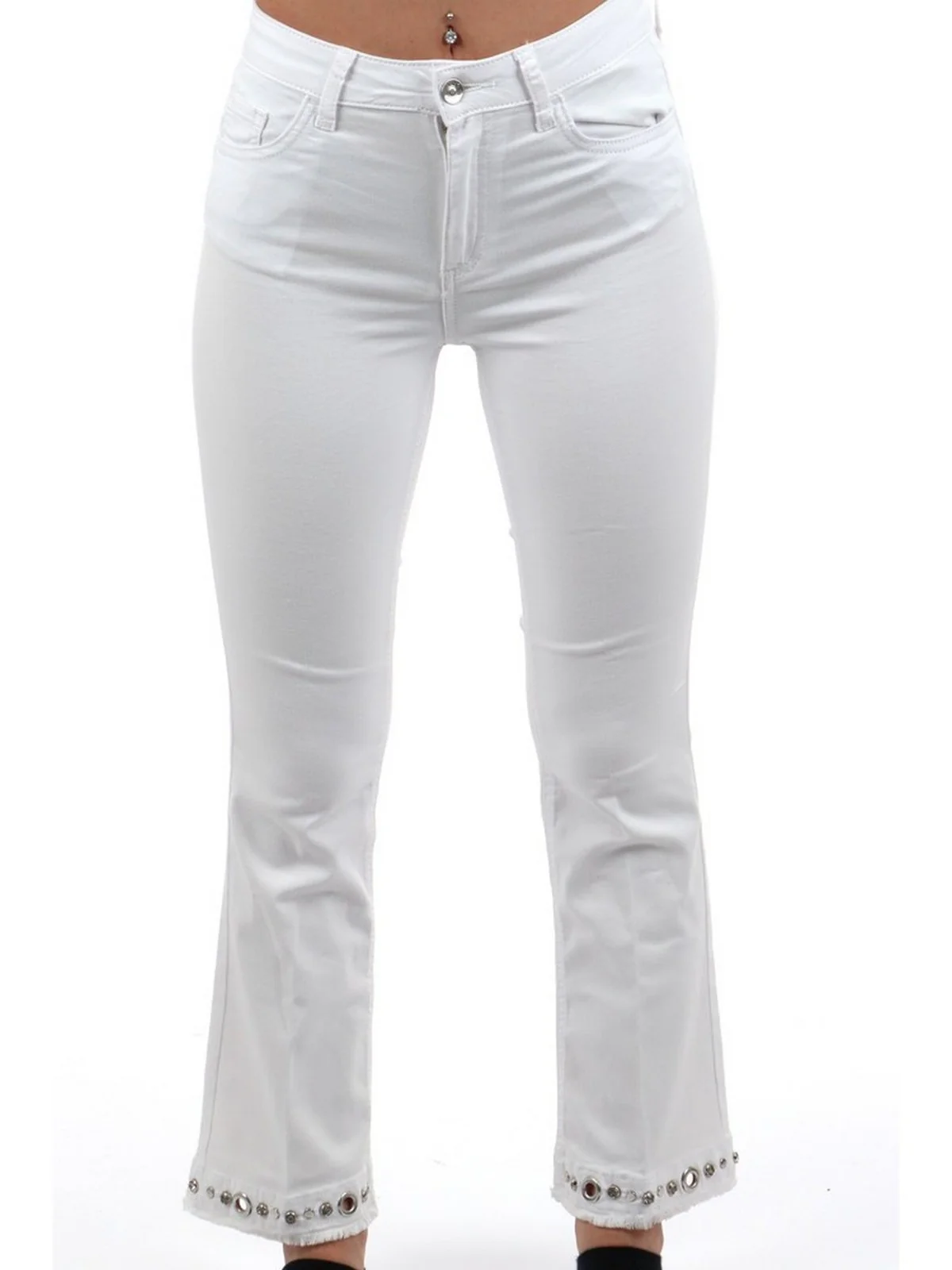 LIU JO WHITE Pantalone Donna MA4292T4033 N9354 Bianco - Image 4