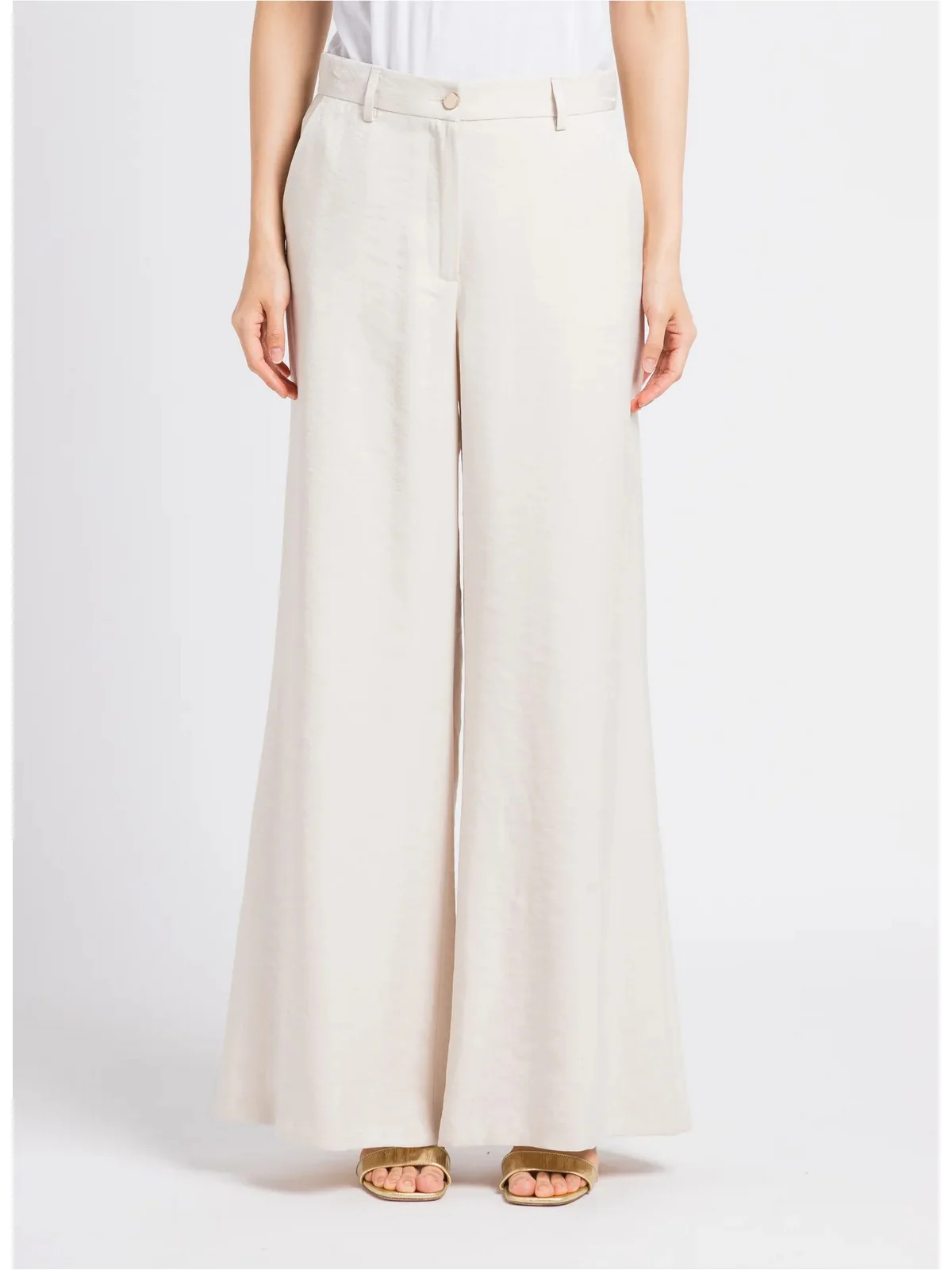 LIU JO WHITE Pantalone Donna  MA4354T3406 20304 Beige - Image 2