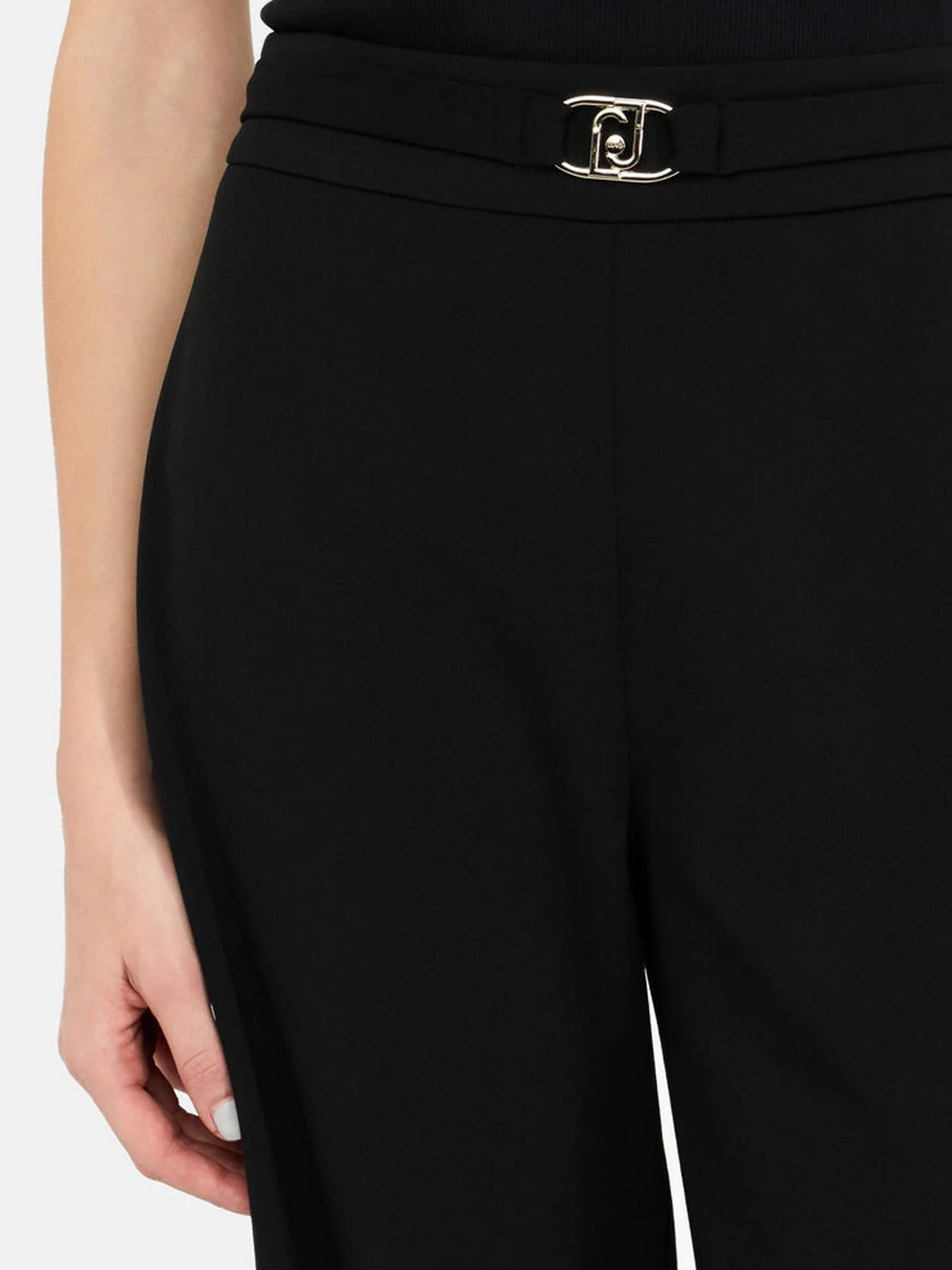LIU JO WHITE Pantalone Donna  MF5260J1930 22222 Nero - Image 4