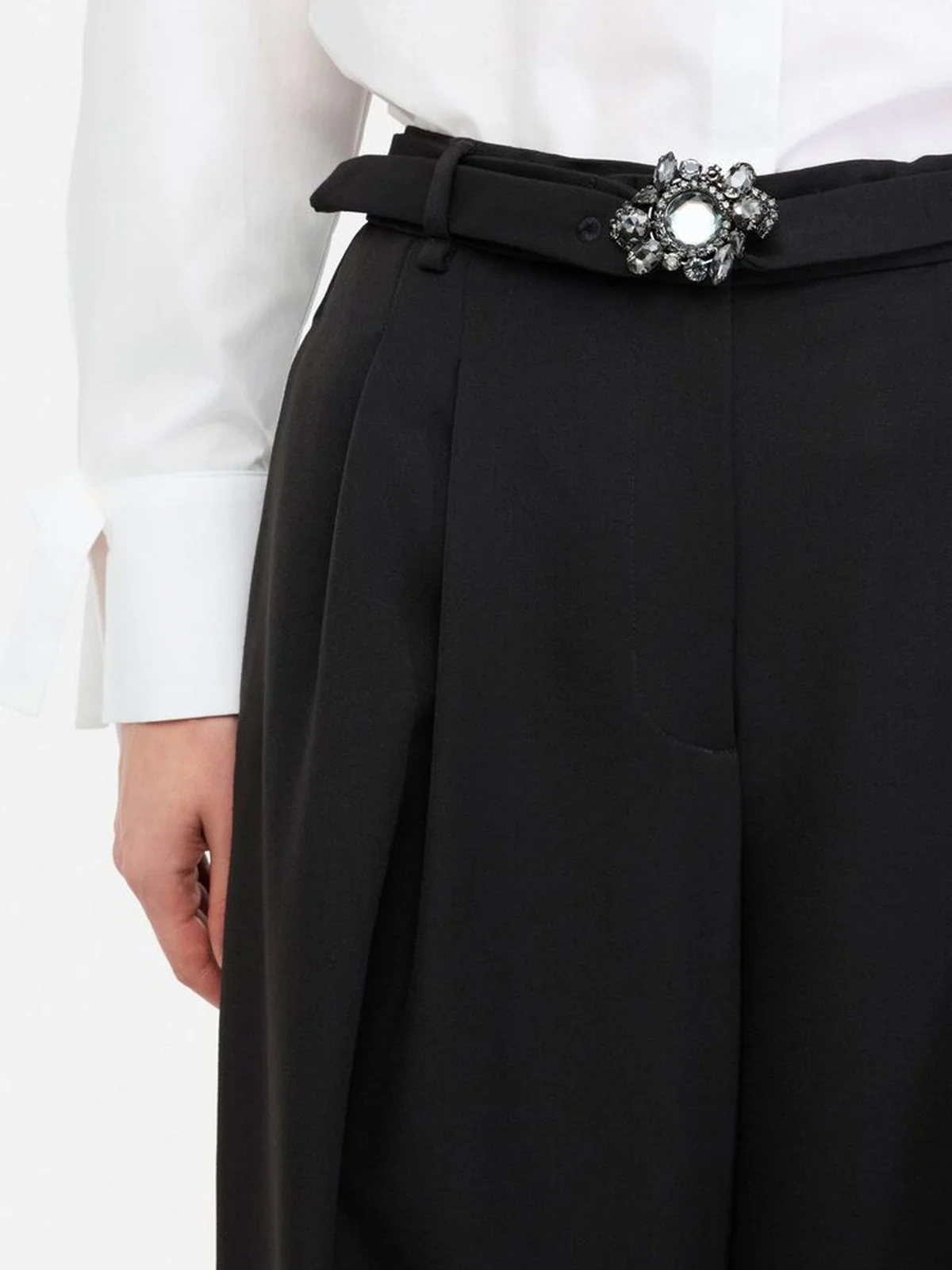 LIU JO WHITE Pantalone Donna  MF5269TS224 22222 Nero - Image 2