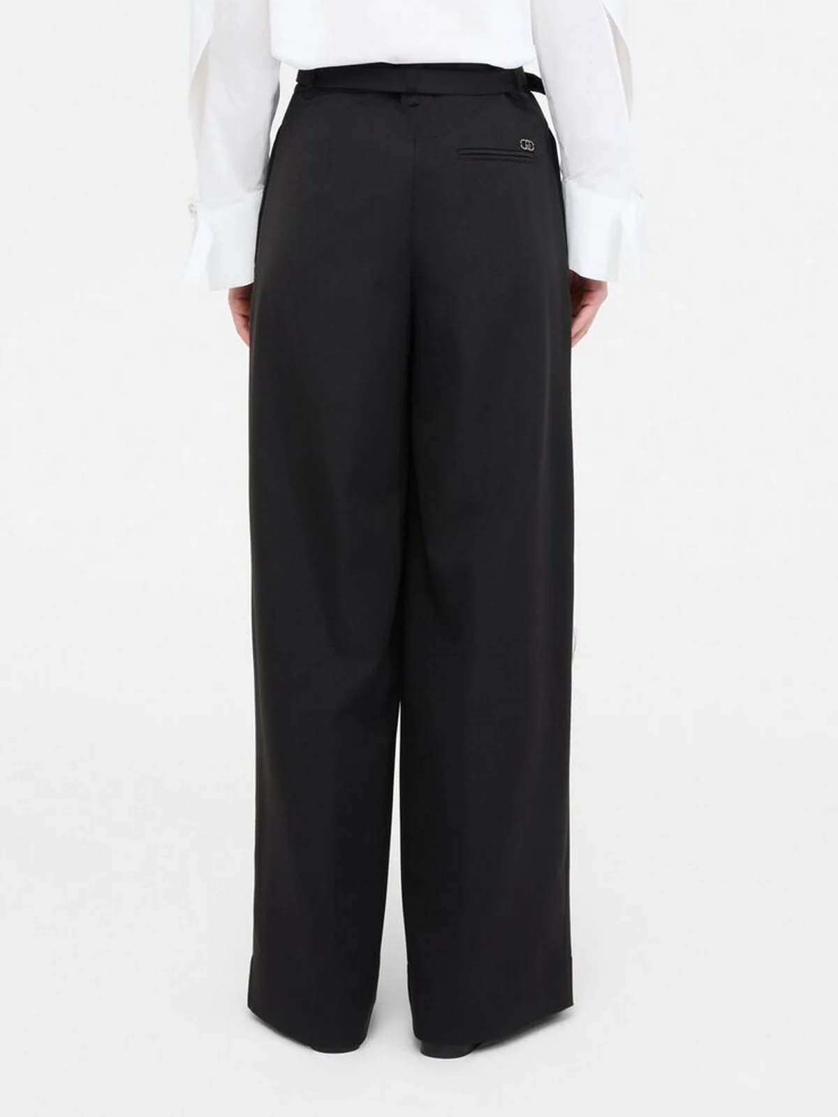 LIU JO WHITE Pantalone Donna  MF5269TS224 22222 Nero - Image 4