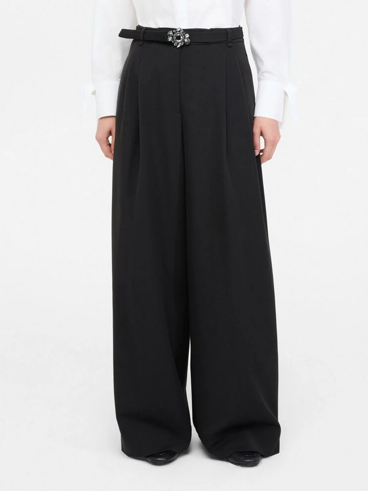 LIU JO WHITE Pantalone Donna  MF5269TS224 22222 Nero - Image 5