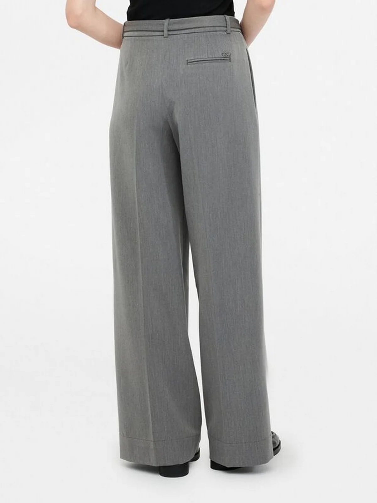 LIU JO WHITE Pantalone Donna  MF5269TS224 84006 Grey chic - Image 4