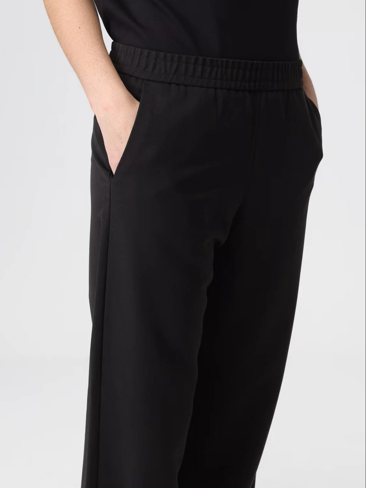 LIU JO WHITE Pantalone Donna  MF5270TS224 22222 Nero - Image 2