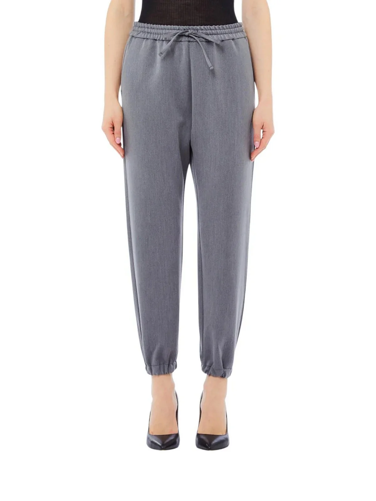 LIU JO WHITE Pantalone Donna  MF5270TS224 84006 Grey chic - Image 2