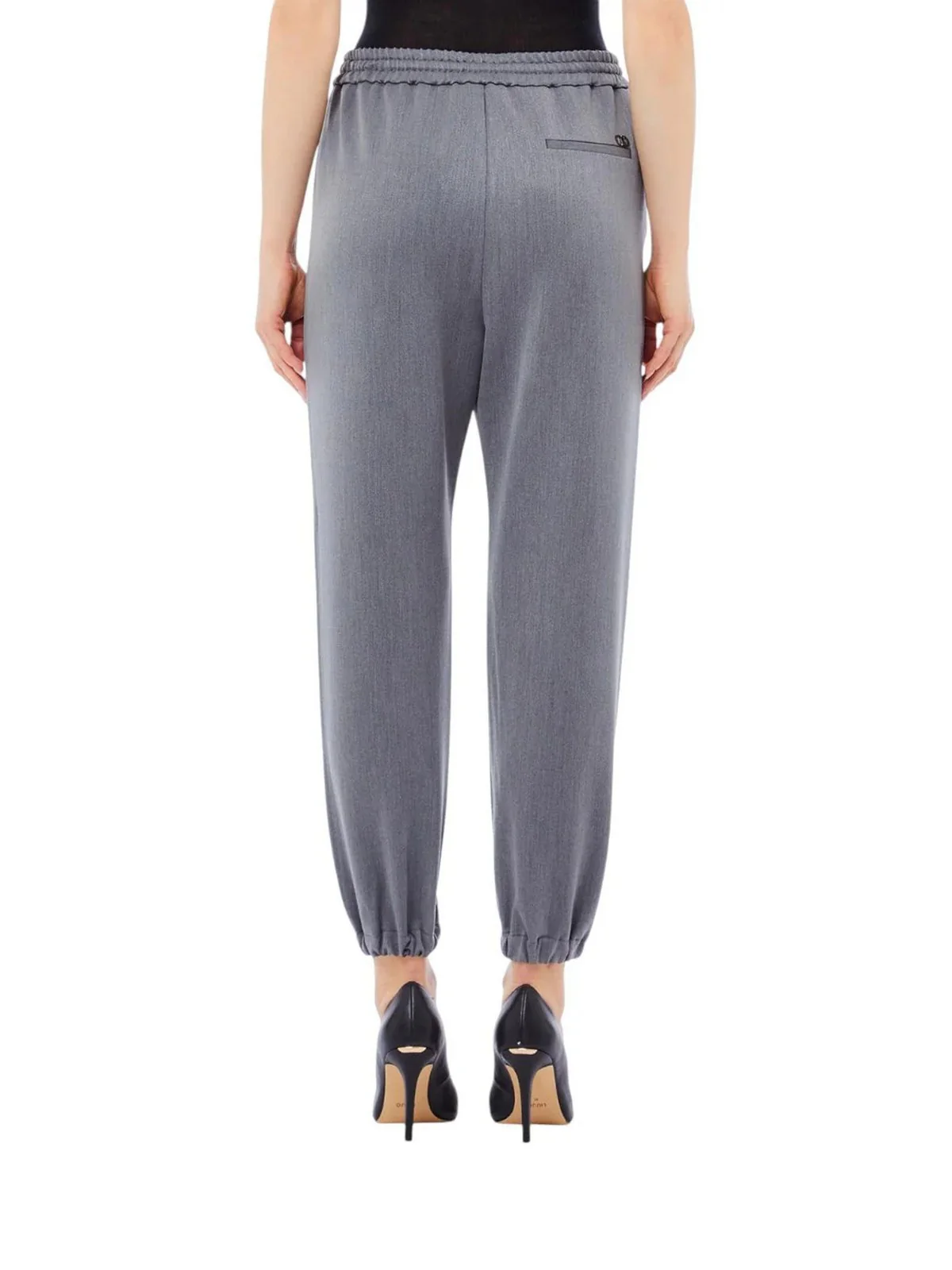 LIU JO WHITE Pantalone Donna  MF5270TS224 84006 Grey chic - Image 3
