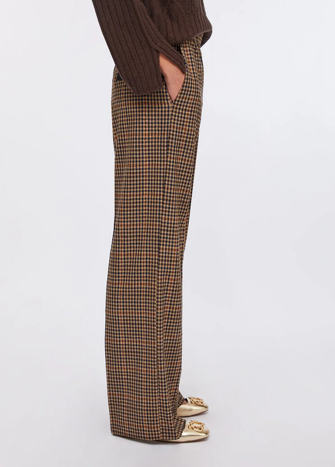 LIU JO WHITE Pantalone Donna  MF5349T4335 P9002 Micro c.cioc/beige/b - Image 3