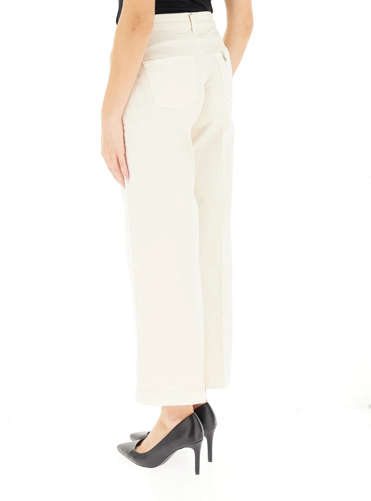 LIU JO WHITE Pantalone Donna MF5406T8191 20304 NATURALE - Image 2