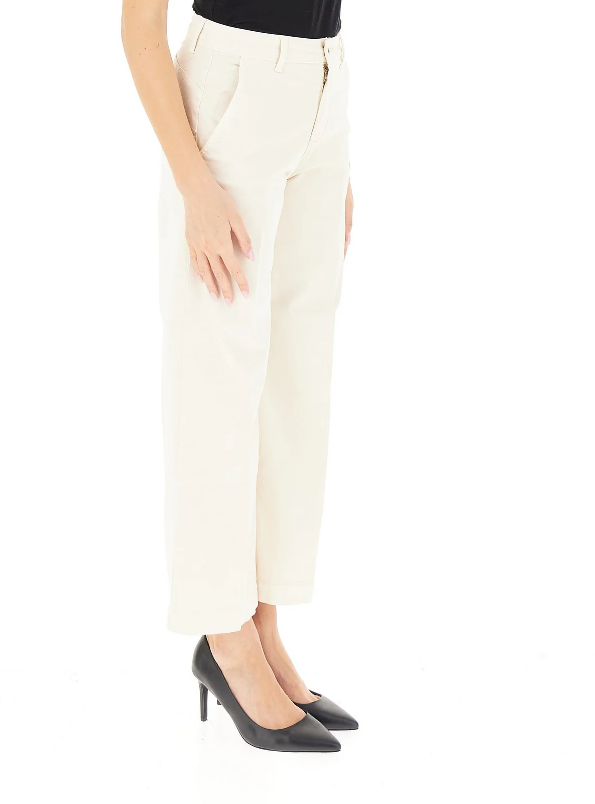 LIU JO WHITE Pantalone Donna MF5406T8191 20304 NATURALE - Image 3