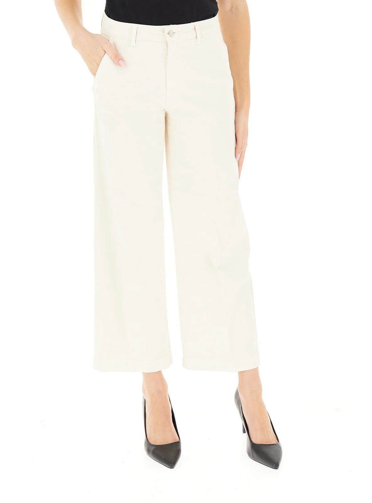 LIU JO WHITE Pantalone Donna MF5406T8191 20304 NATURALE - Image 4