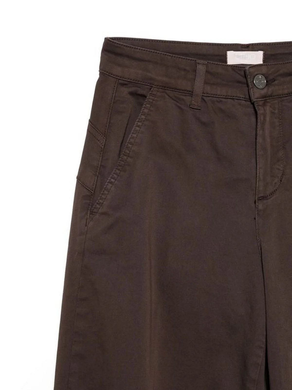 LIU JO WHITE Pantalone Donna MF5406T8191 90915 CIOCCOLATO - Image 6