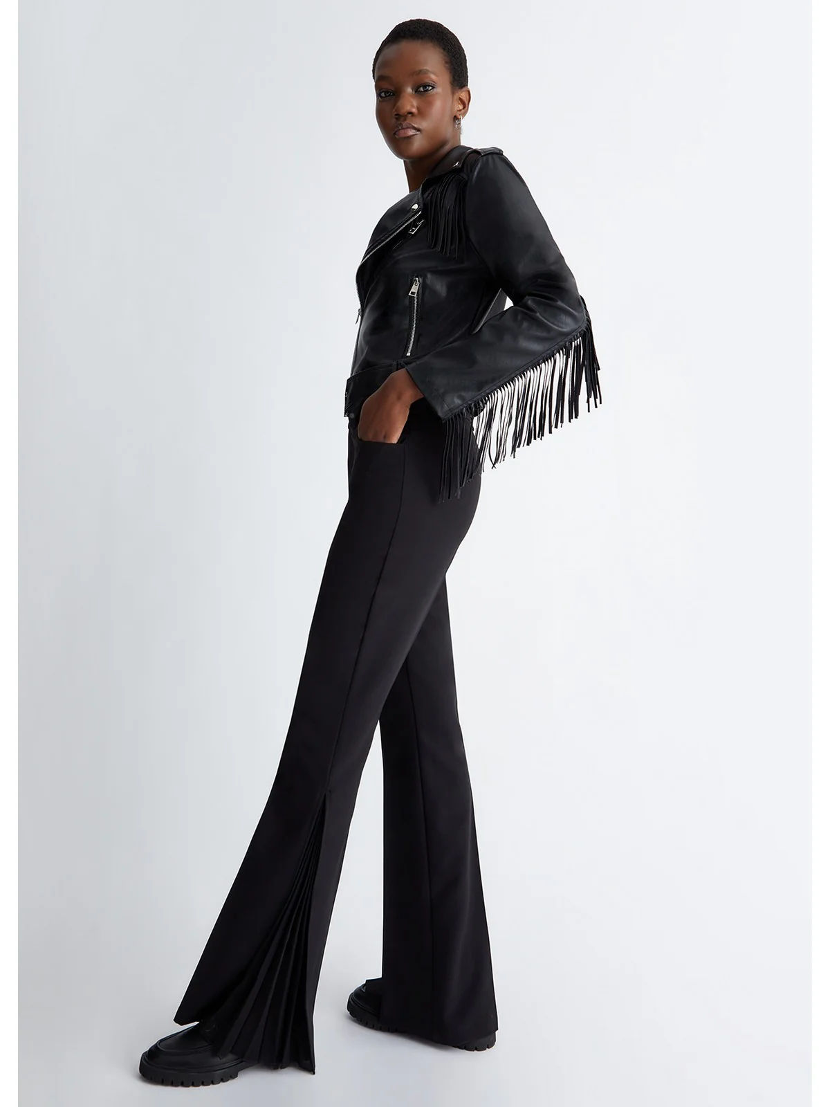 LIU JO WHITE Pantalone Donna  WA4068T7896 22222 Nero - Image 5