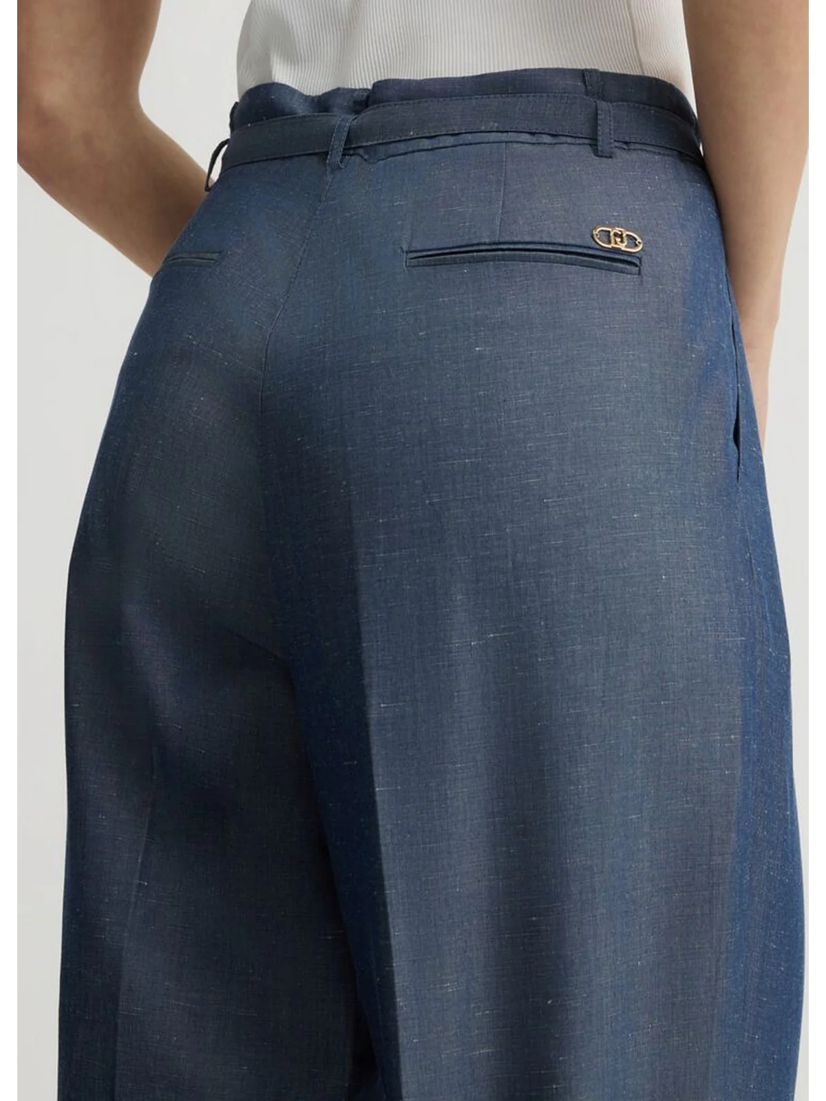 LIU JO WHITE Pantalone Donna  WA5132T4818 09481 Blu - Image 4