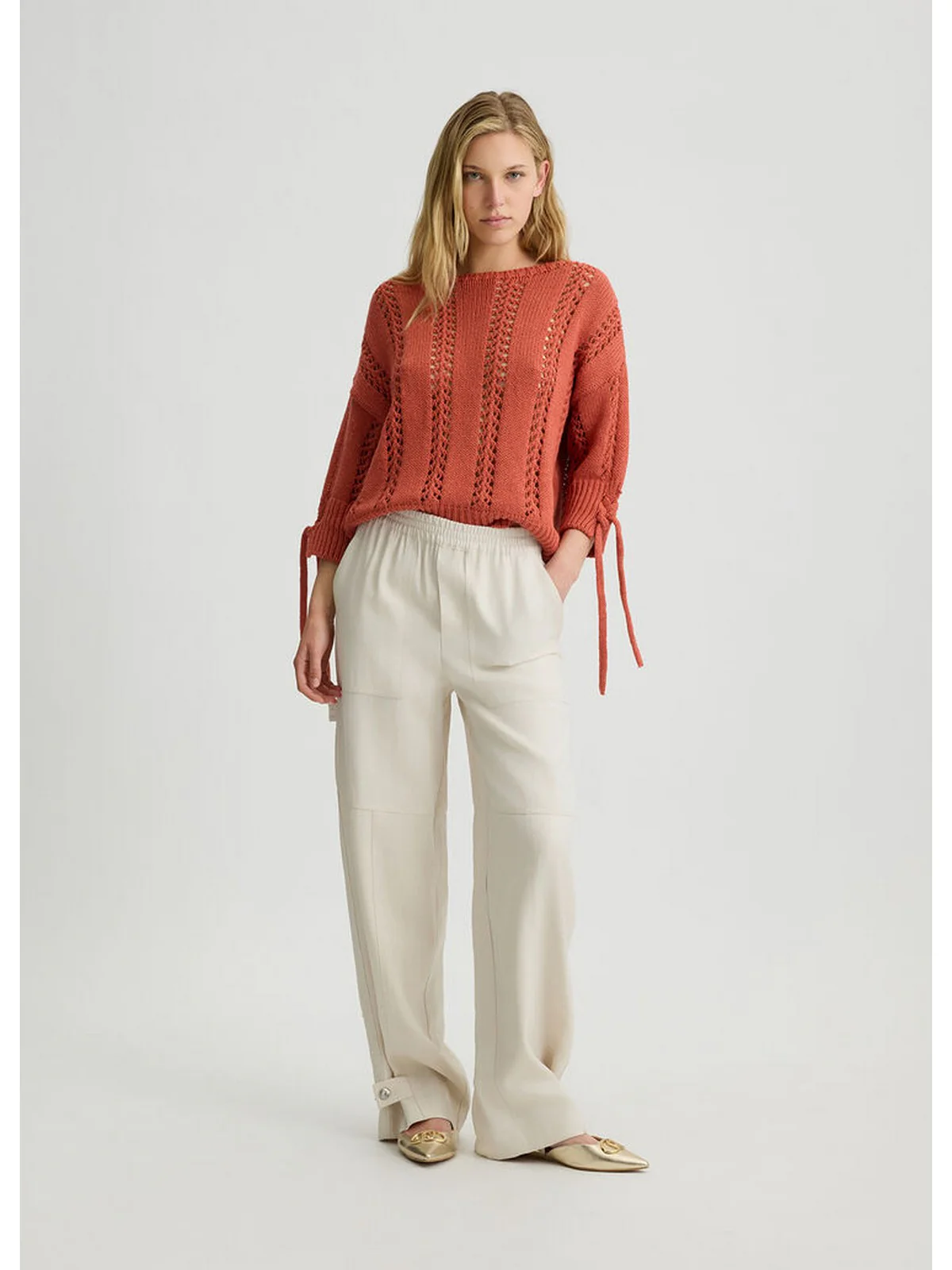 LIU JO WHITE Pantalone Donna WA5262T3406 20304 Bianco - Image 2