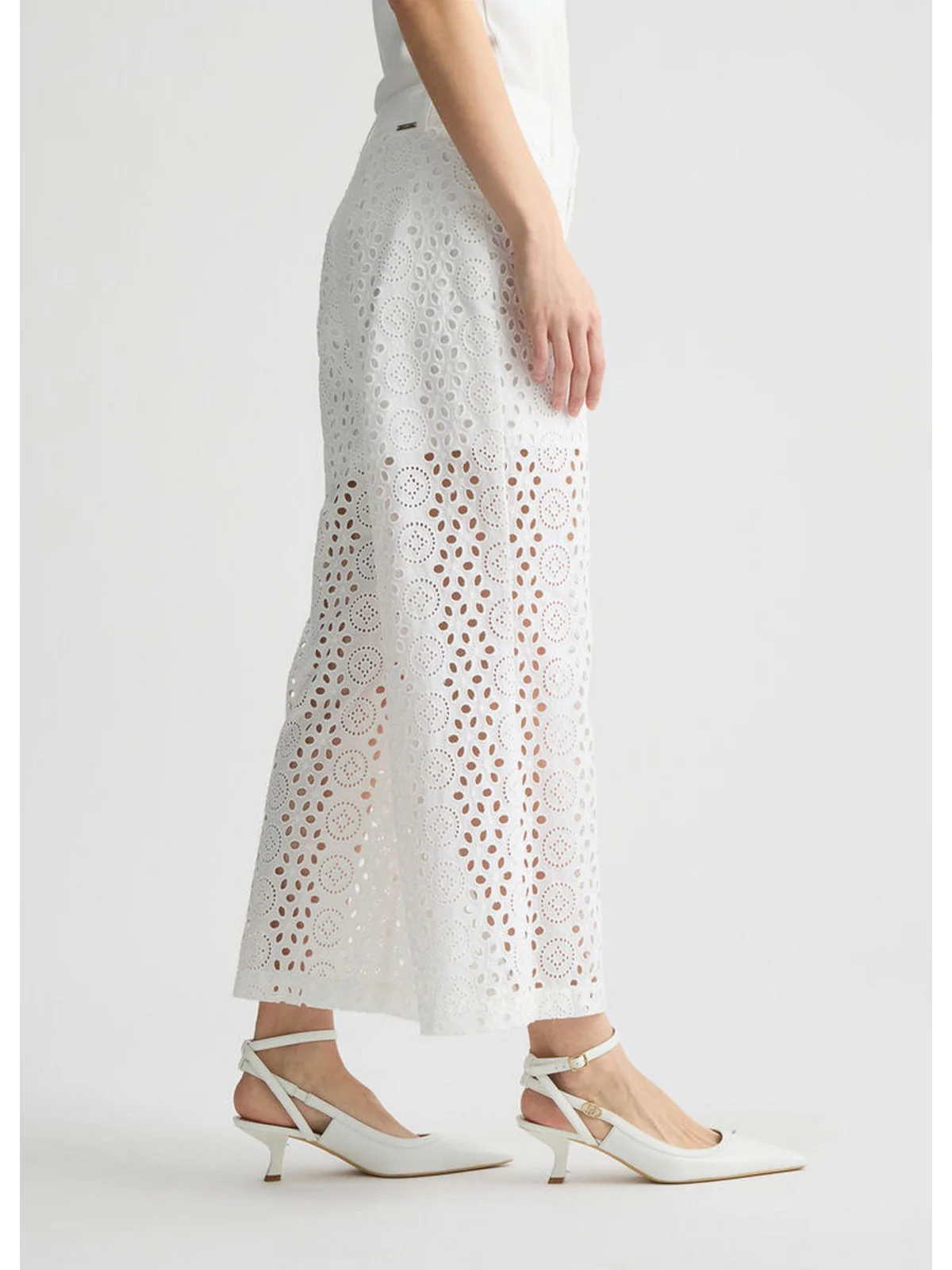 LIU JO WHITE Pantalone Donna  WA5282T2182 11111 Bianco - Image 3