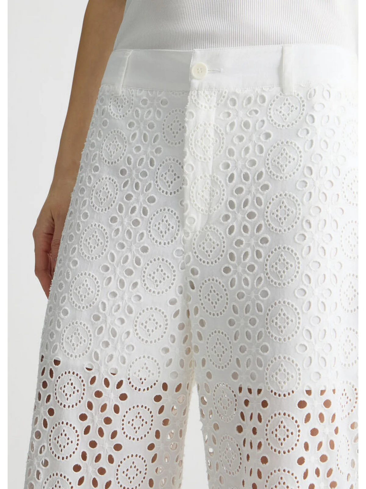 LIU JO WHITE Pantalone Donna  WA5282T2182 11111 Bianco - Image 4