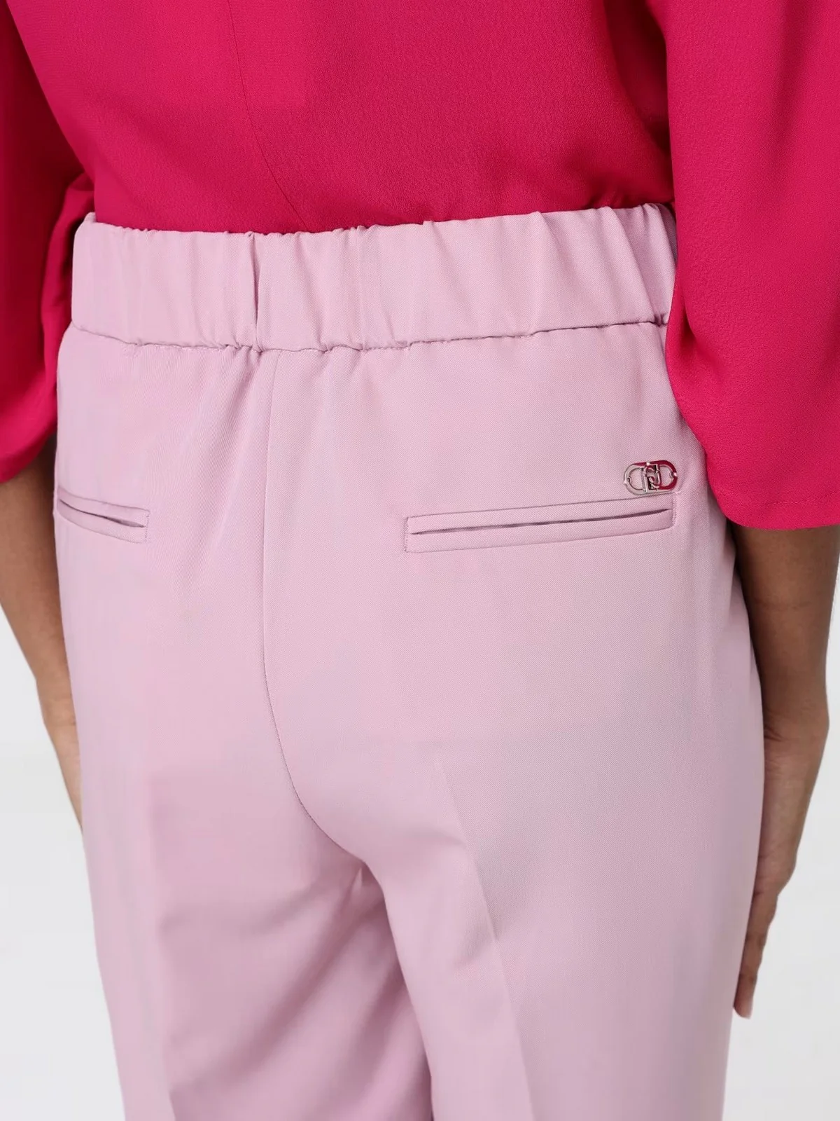 LIU JO WHITE Pantalone Donna  WA5287T1811 51906 ROSE - Image 5