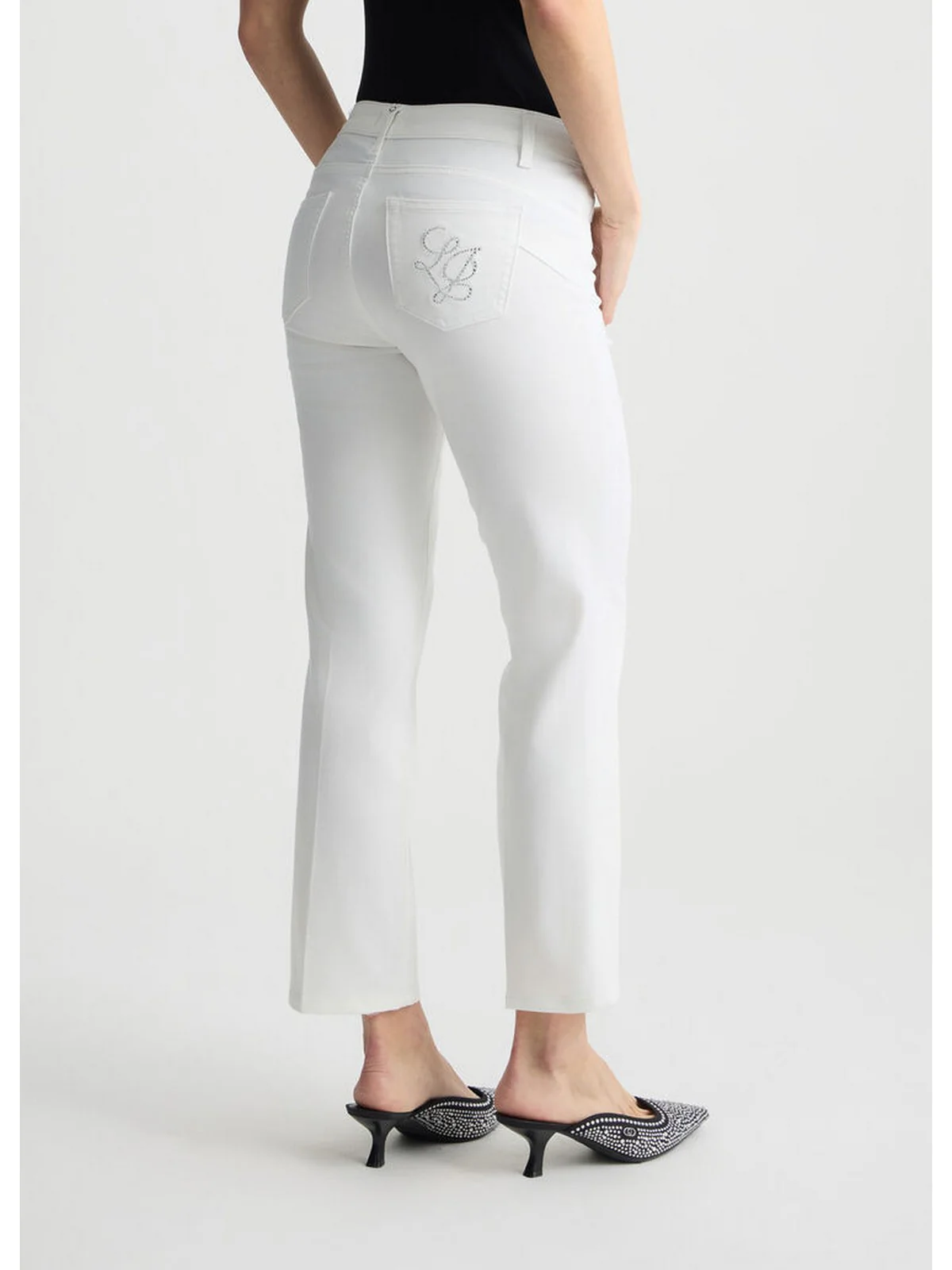 LIU JO WHITE Pantalone Donna WA5416T7144 11111 Bianco - Image 3