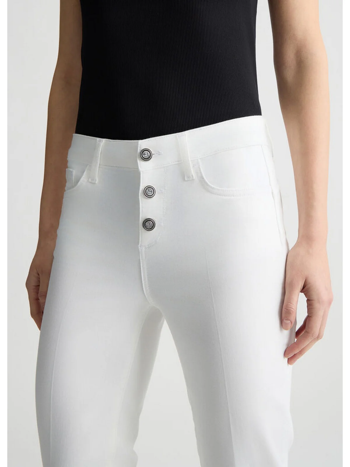 LIU JO WHITE Pantalone Donna WA5416T7144 11111 Bianco - Image 4