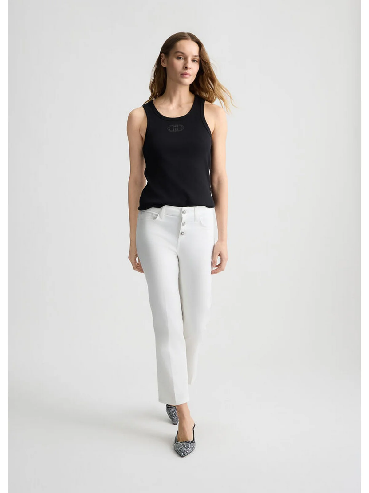 LIU JO WHITE Pantalone Donna WA5416T7144 11111 Bianco - Image 5