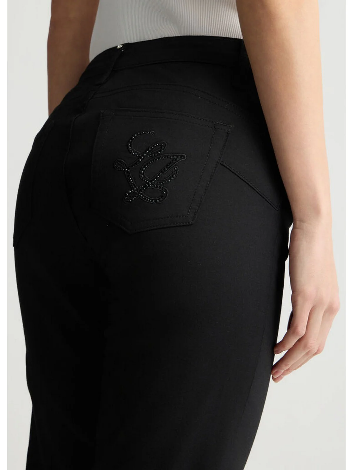 LIU JO WHITE Pantalone Donna WA5416T7144 22222 Nero - Image 2