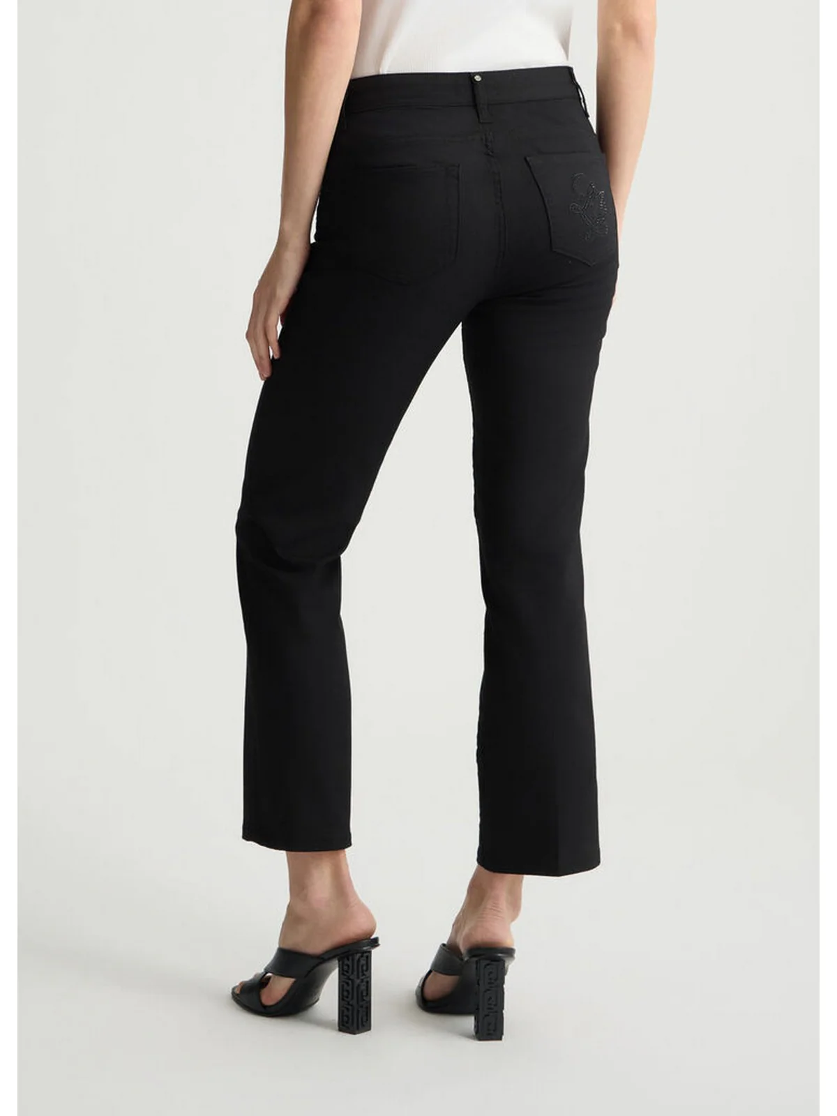LIU JO WHITE Pantalone Donna WA5416T7144 22222 Nero - Image 4