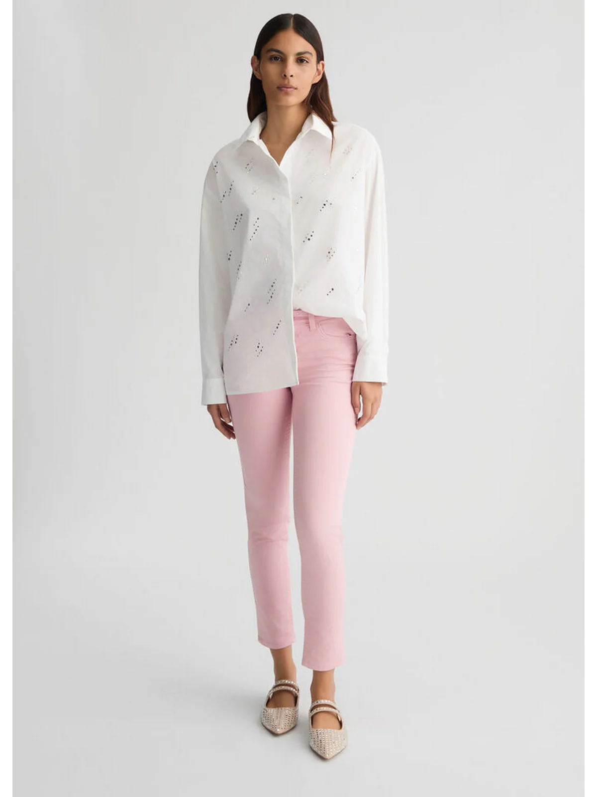 LIU JO WHITE Pantalone Donna WA5417T7144 51906 Rosa - Image 2