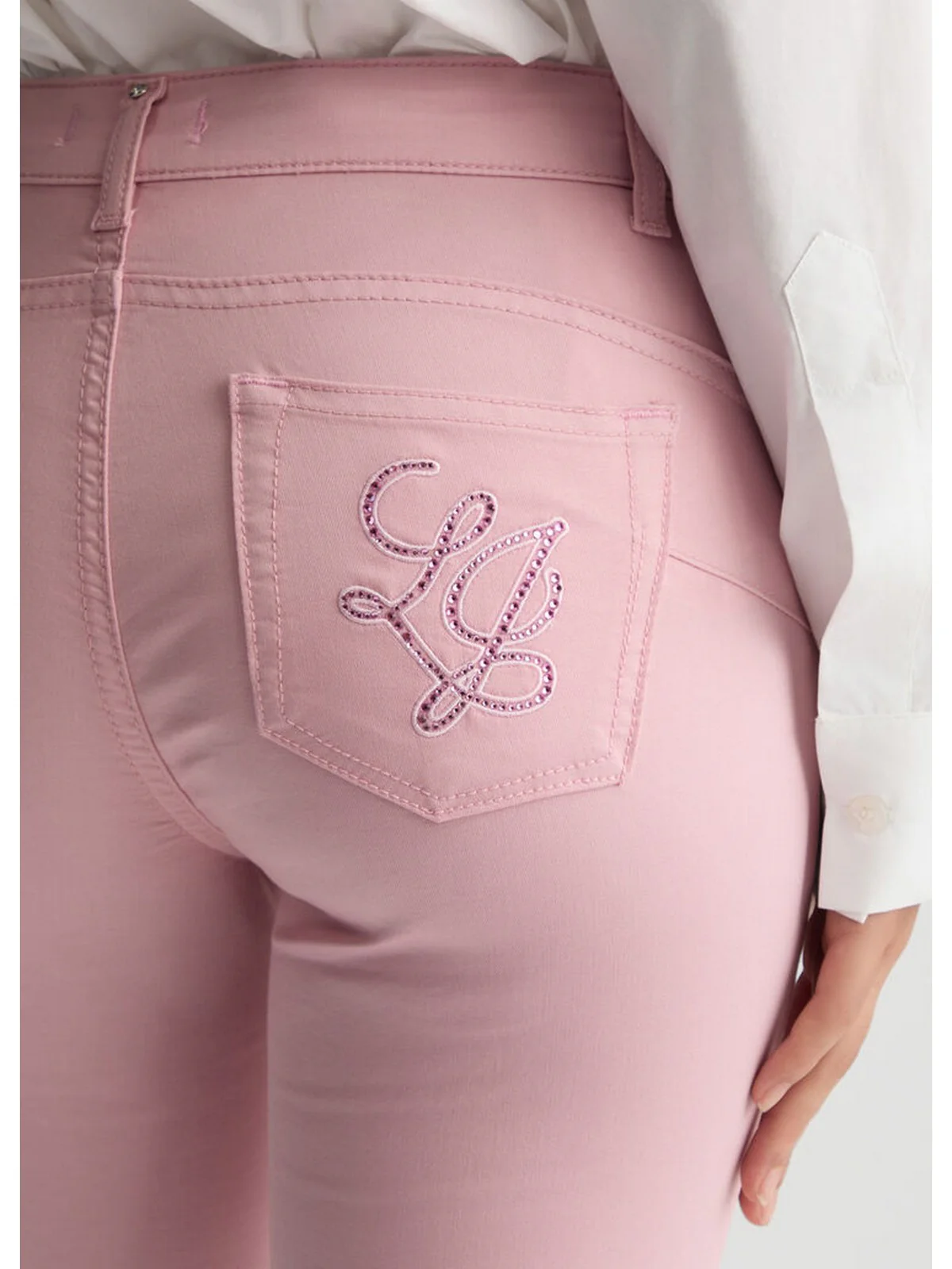 LIU JO WHITE Pantalone Donna WA5417T7144 51906 Rosa - Image 3